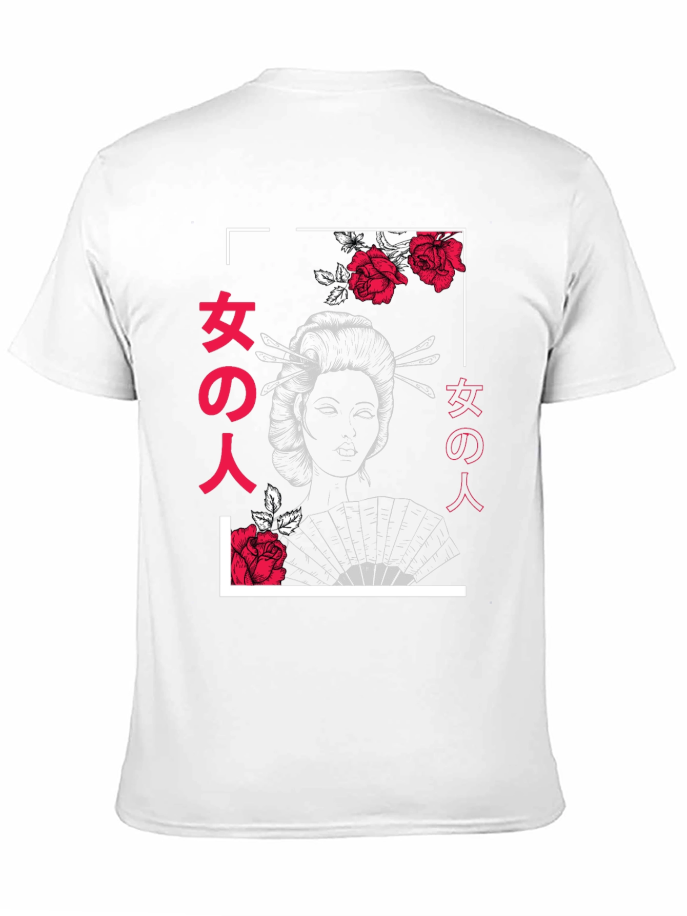 Geisha Rose Graphic Print T-Shirt
