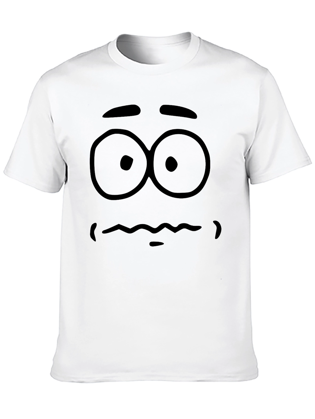 Cartoon Face Graphic Tee - Unisex Black T-Shirt