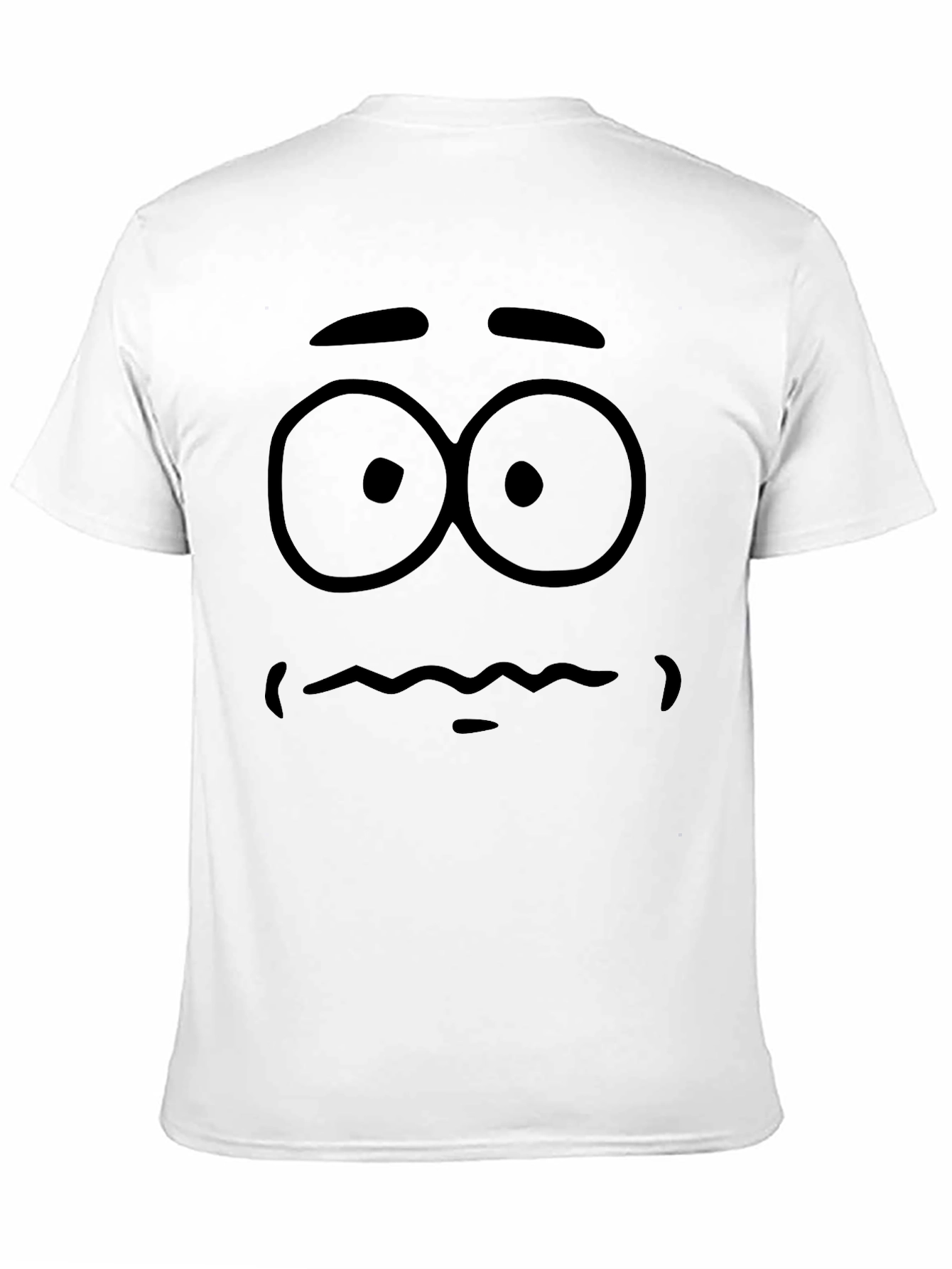 Cartoon Face Graphic Tee - Unisex Black T-Shirt