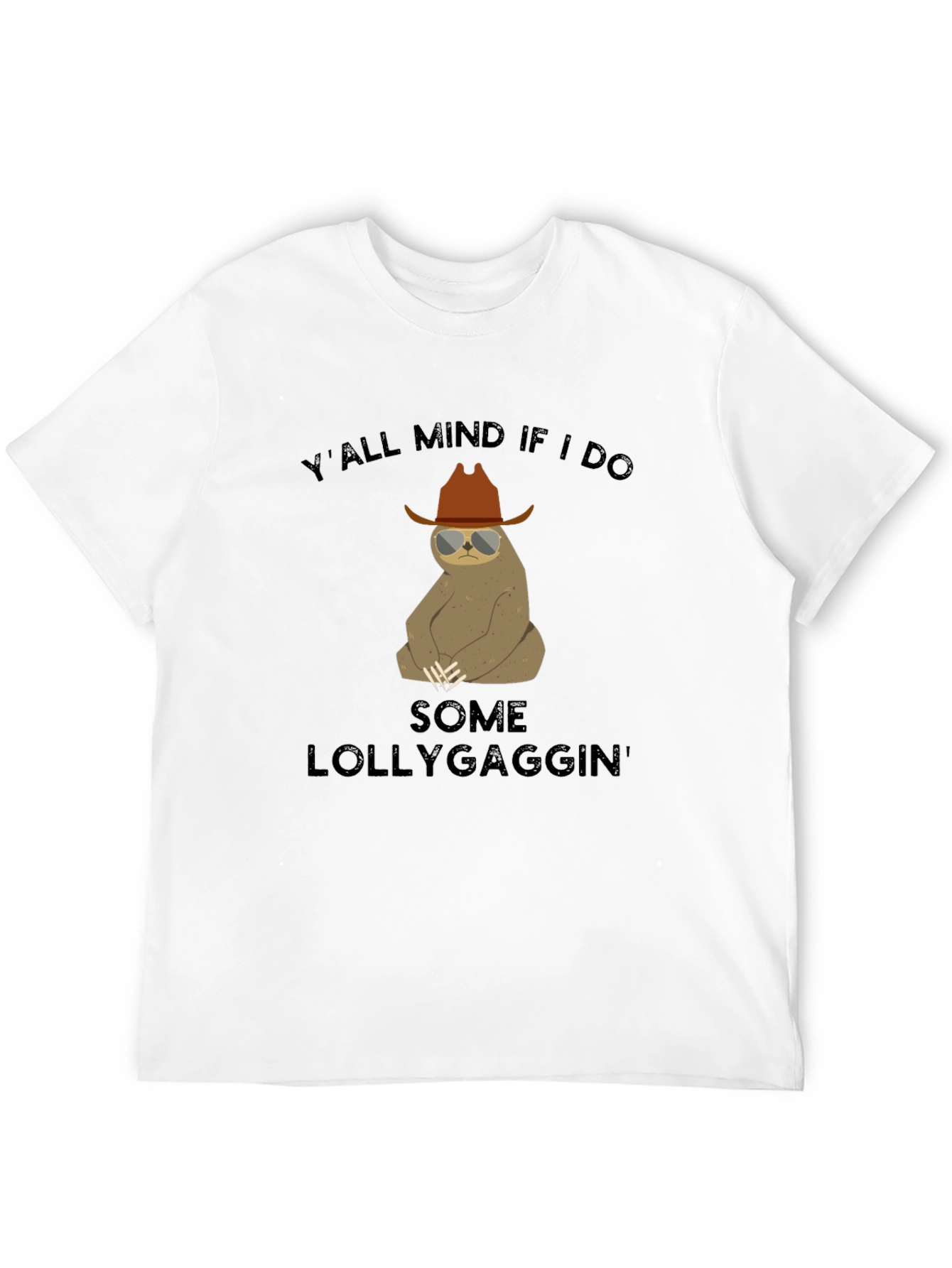 Funny Sloth Lollygagging Graphic T-Shirt