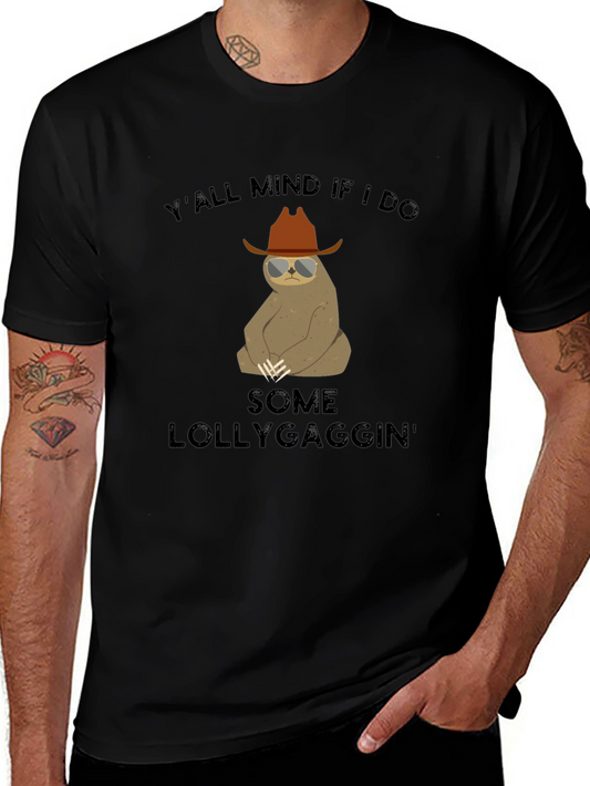 Funny Sloth Lollygagging Graphic T-Shirt