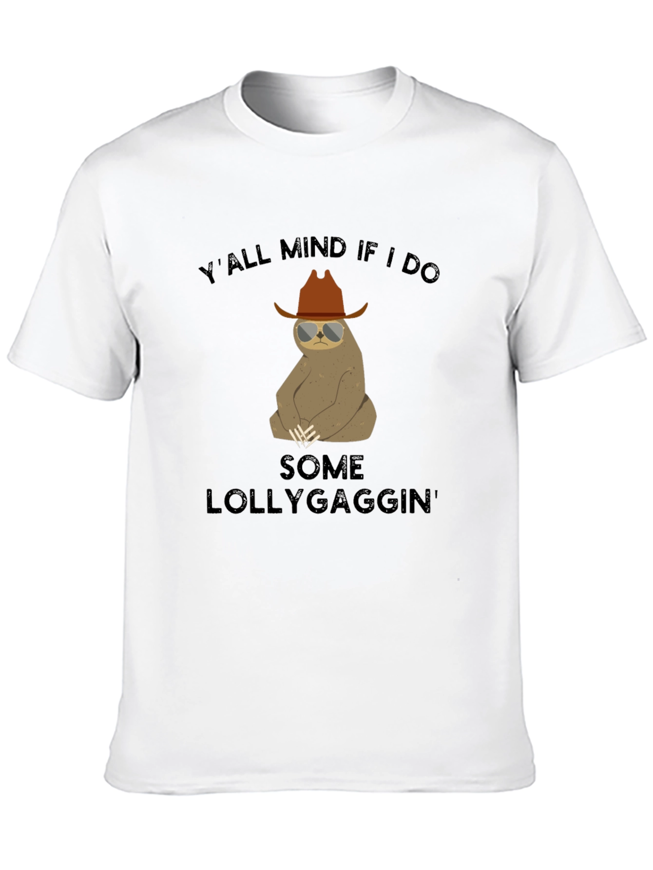 Funny Sloth Lollygagging Graphic T-Shirt