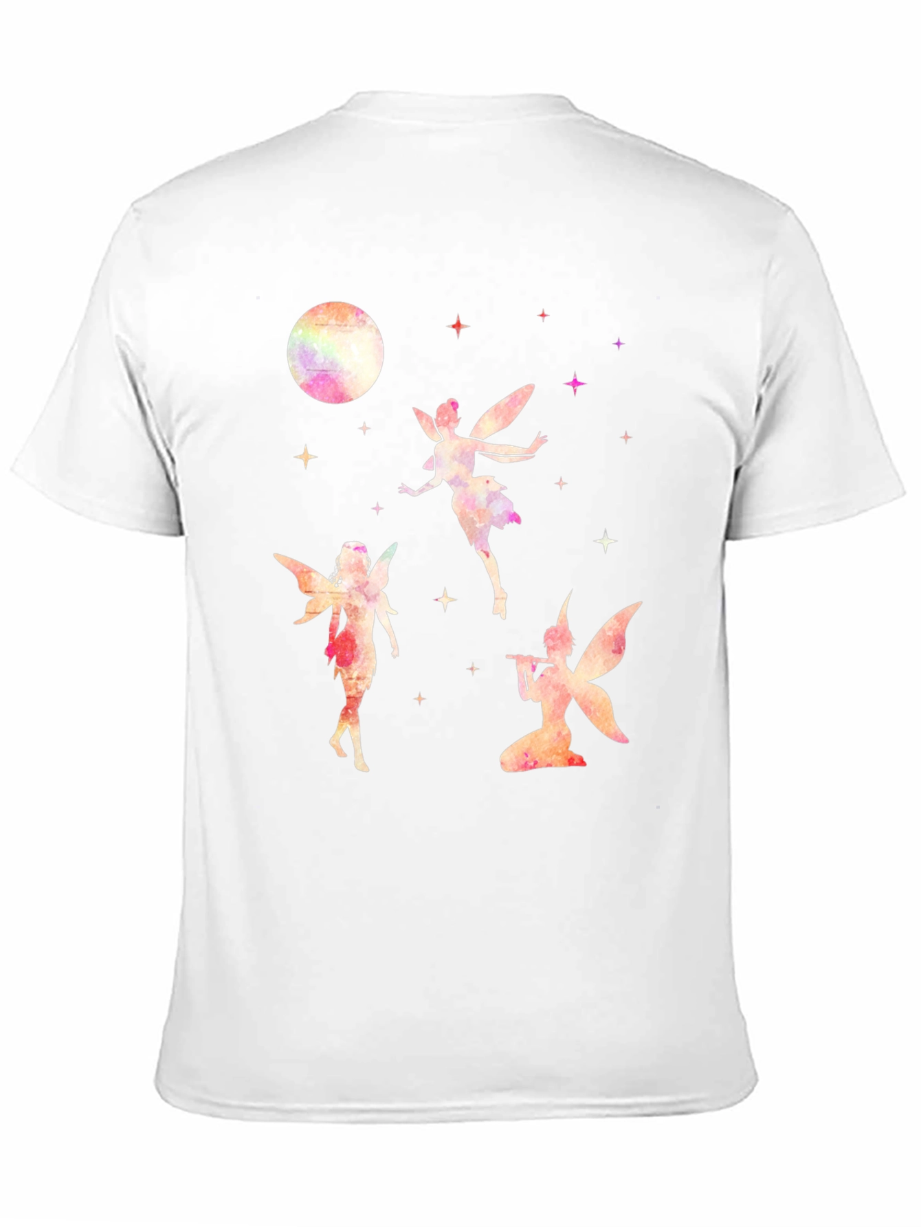 Fairy Moon Graphic Tee - Whimsical Black T-Shirt