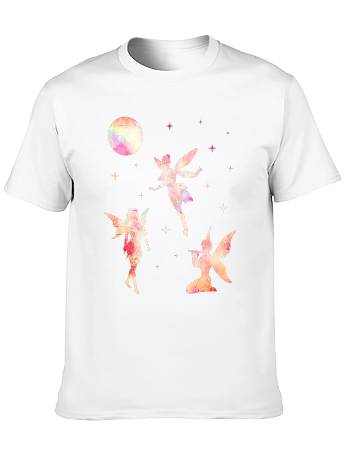 Fairy Moon Graphic Tee - Whimsical Black T-Shirt