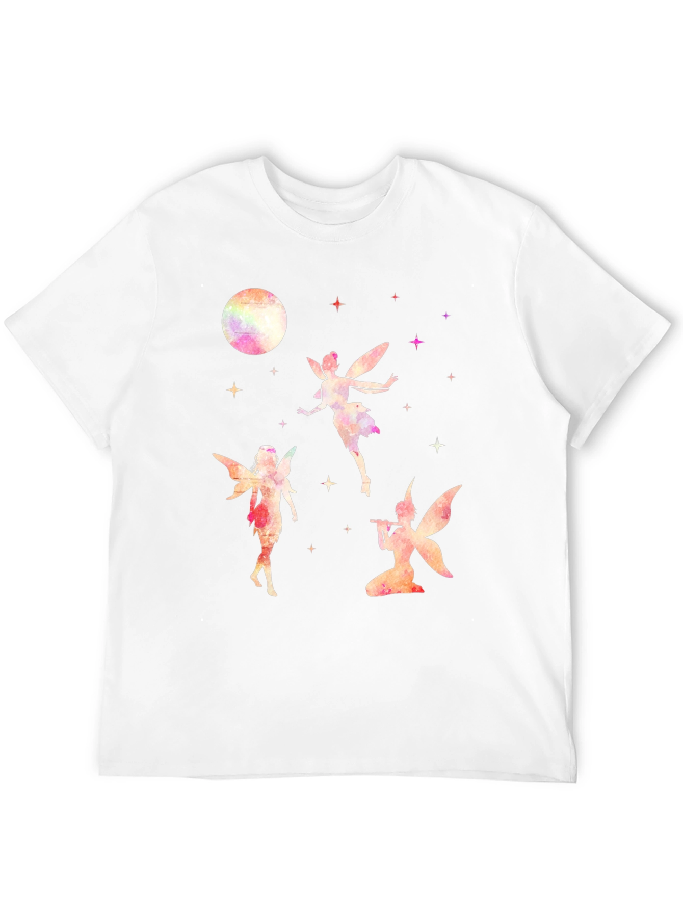 Fairy Moon Graphic Tee - Whimsical Black T-Shirt