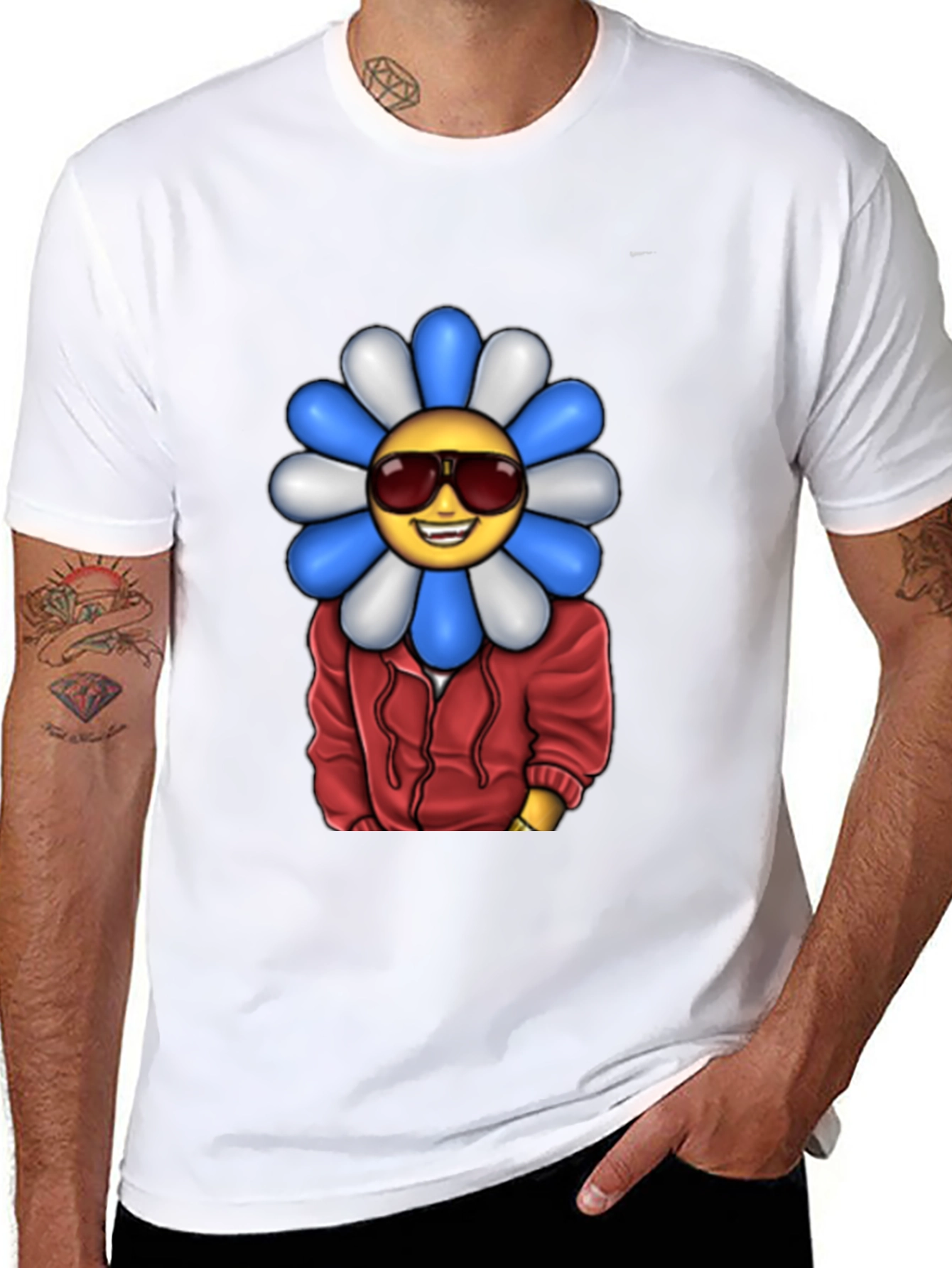 Cool Emoji Flower T-Shirt