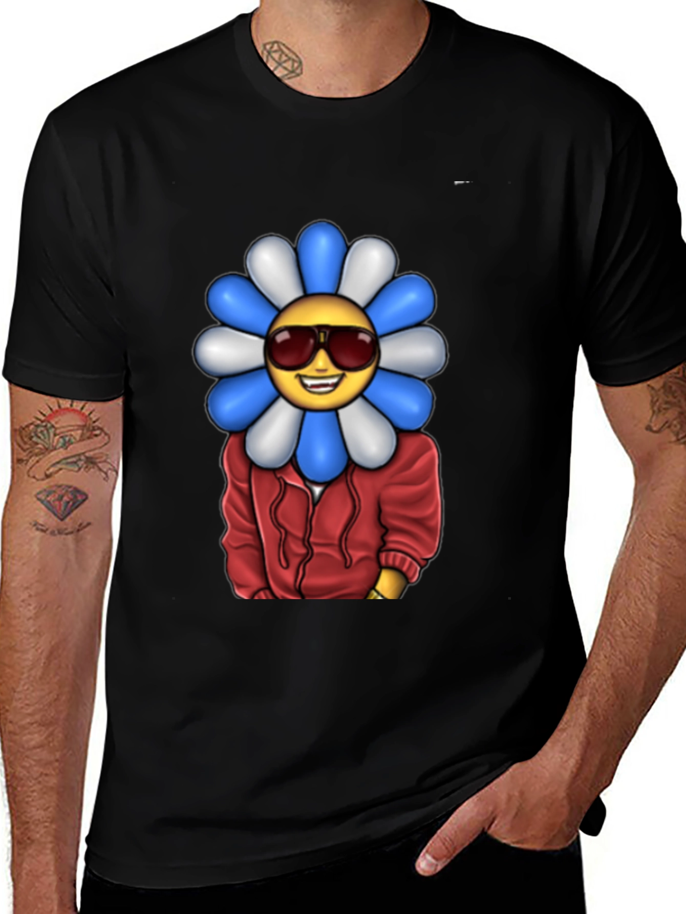 Cool Emoji Flower T-Shirt