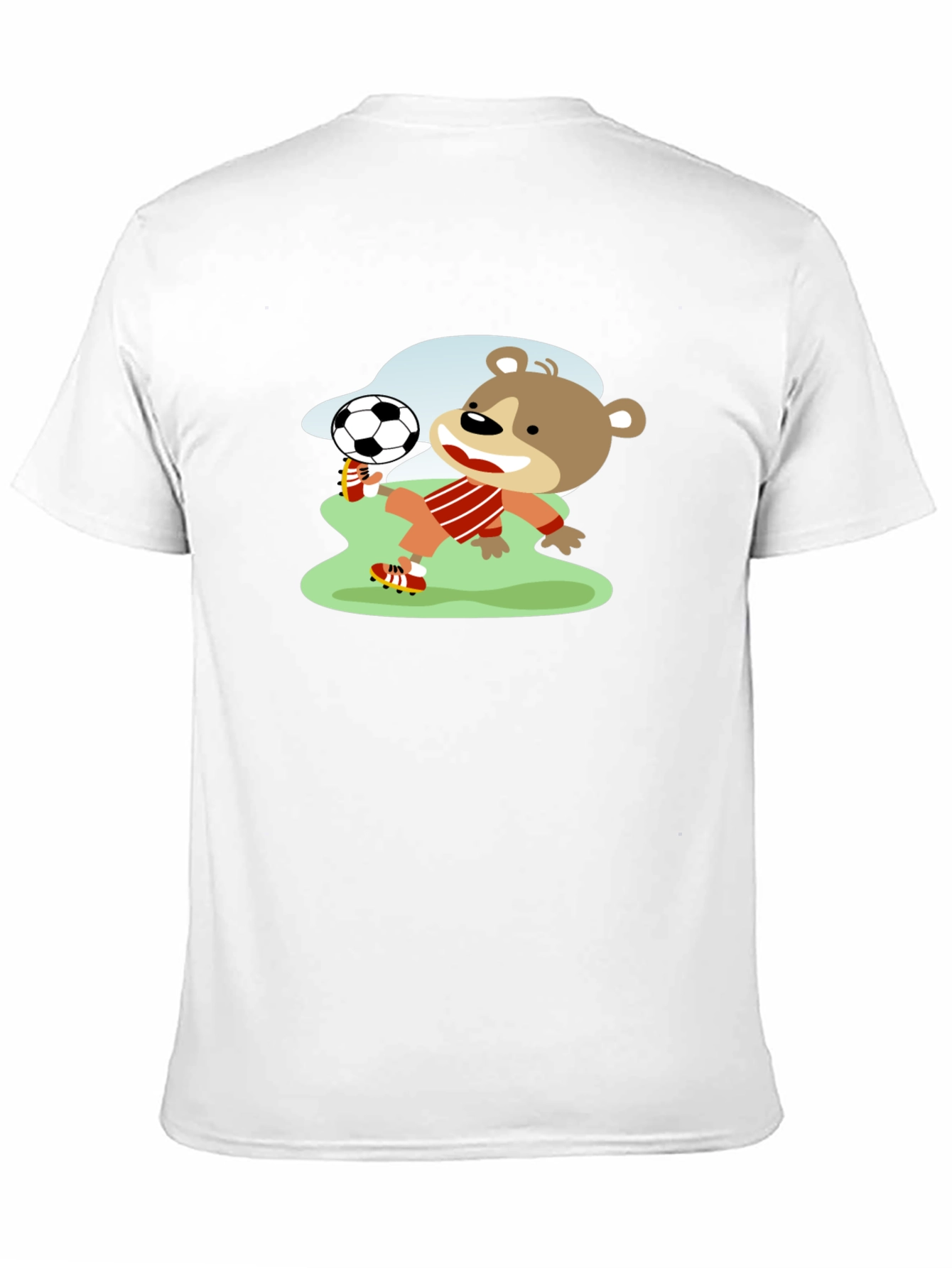 Bear Soccer Player Graphic T-Shirt