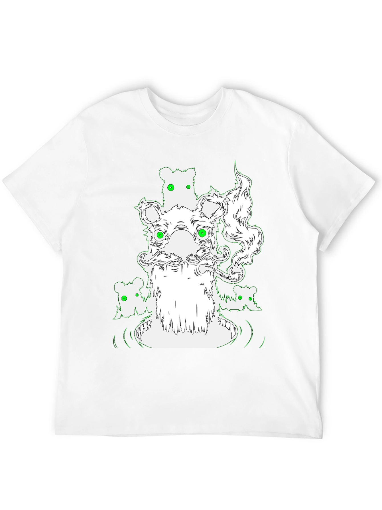 Cool Graphic Bear T-Shirt - Black Cotton Tee