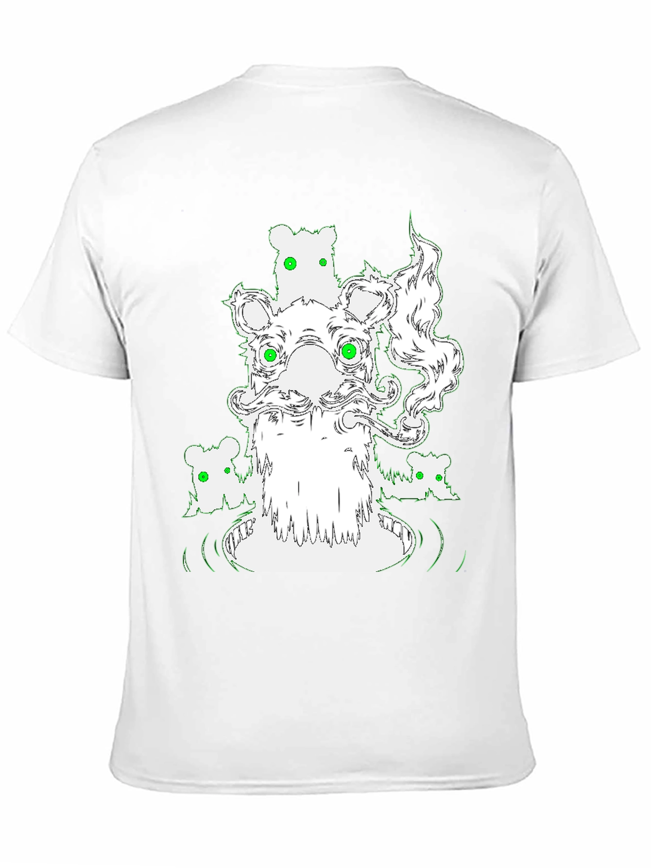 Cool Graphic Bear T-Shirt - Black Cotton Tee