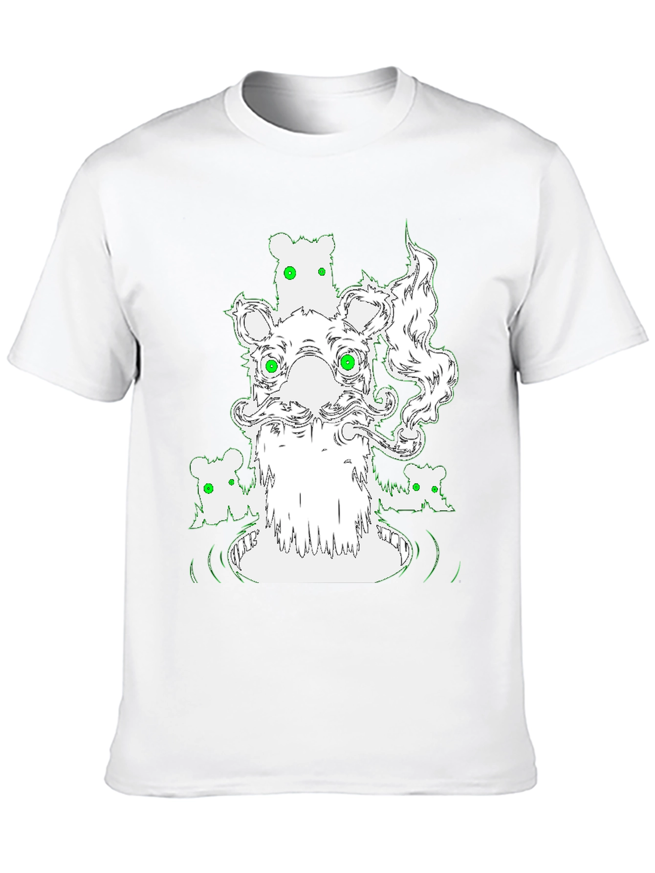 Cool Graphic Bear T-Shirt - Black Cotton Tee