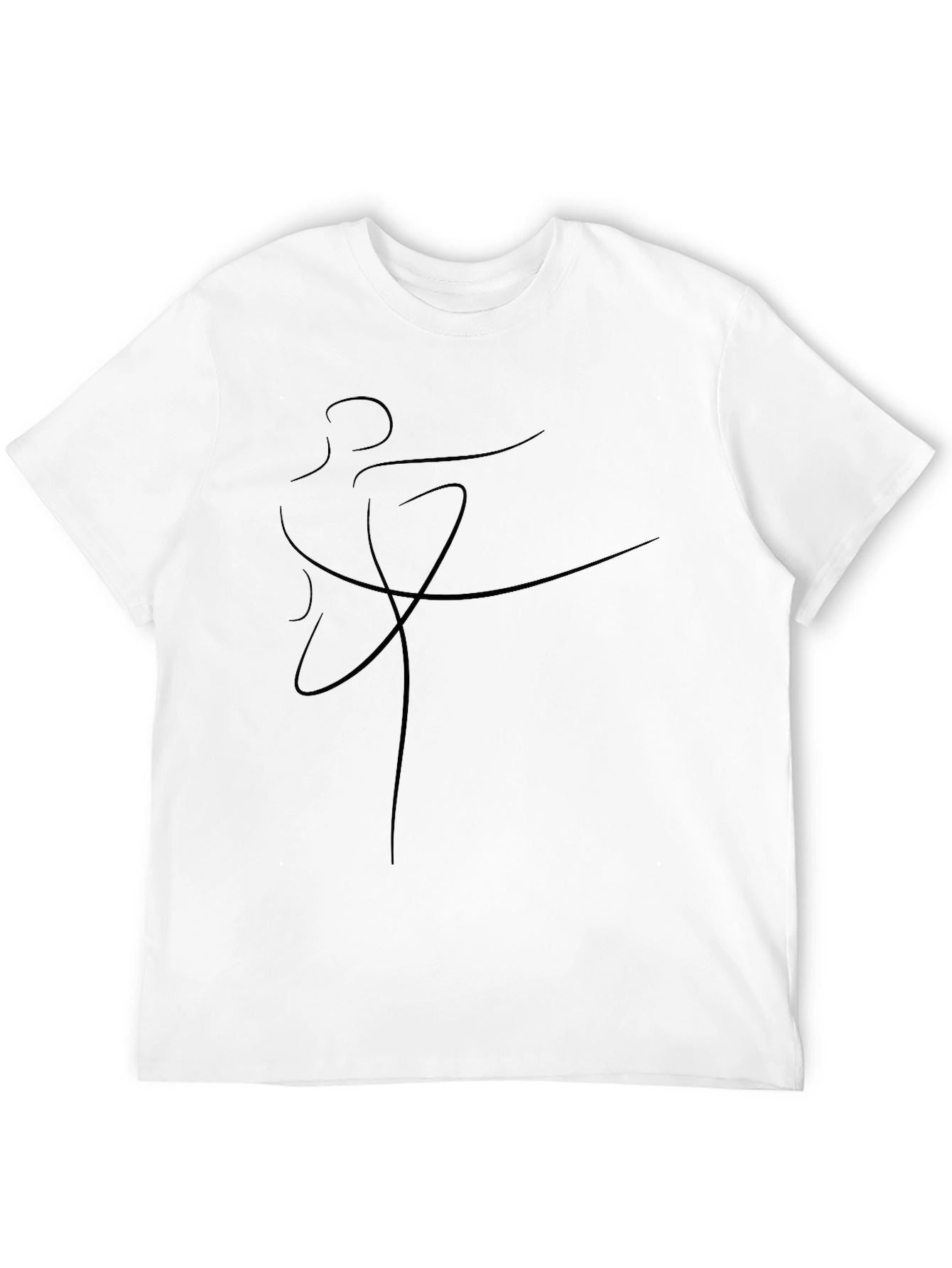 Minimalist Dancer Graphic Tee - Black