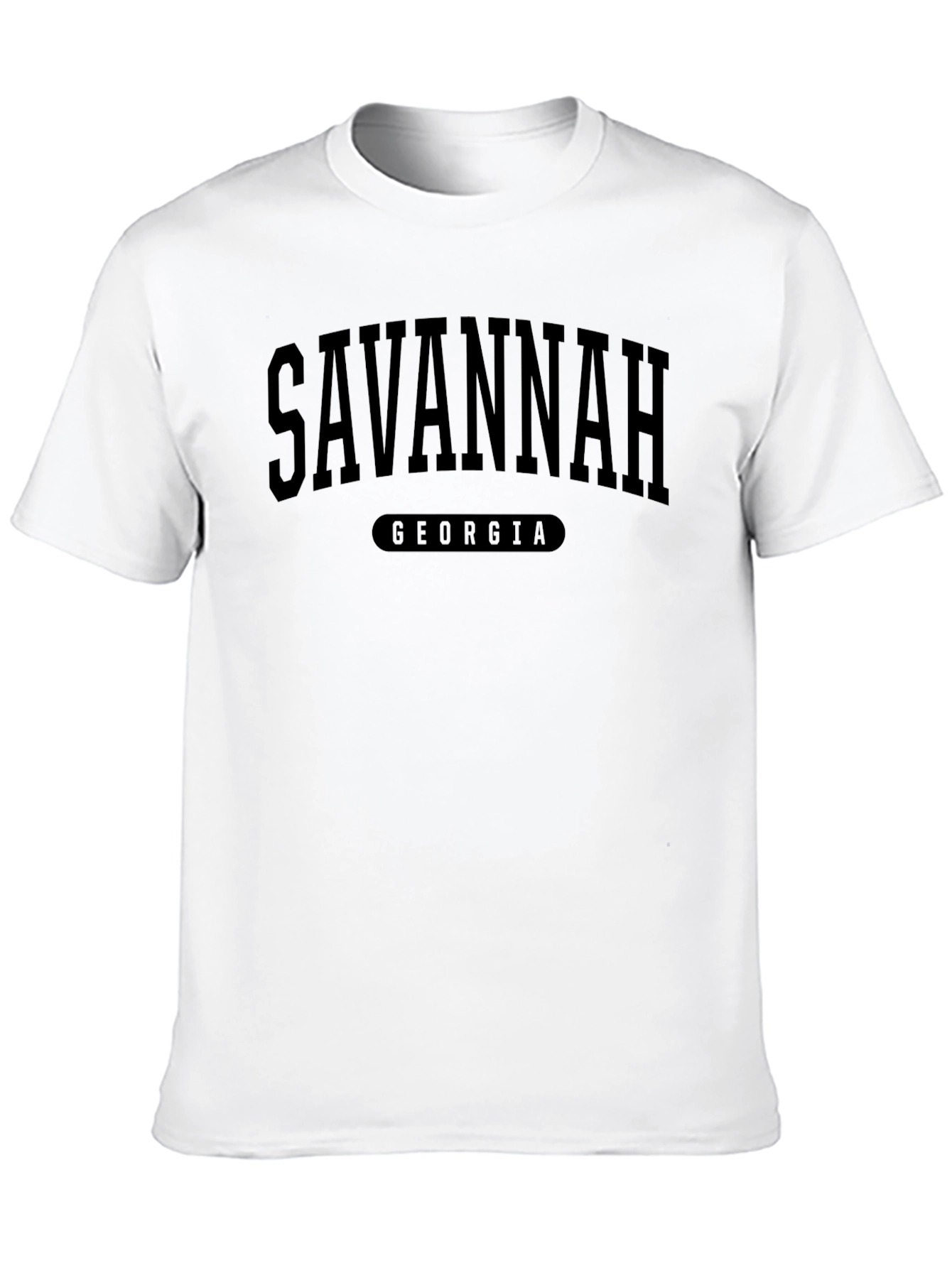 Savannah Georgia Black Graphic T-Shirt