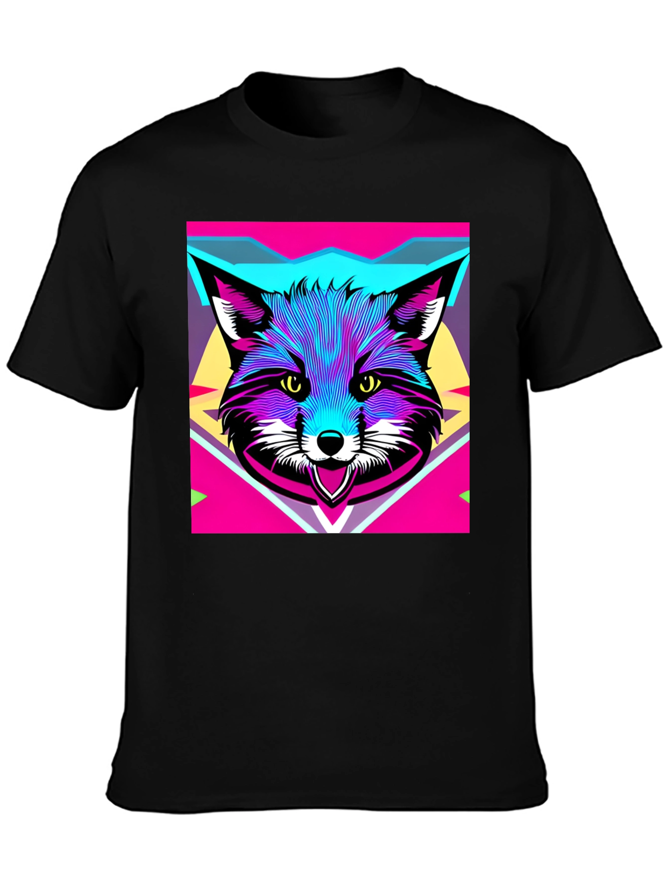 Vibrant Fox Graphic T-Shirt - Unique Animal Design