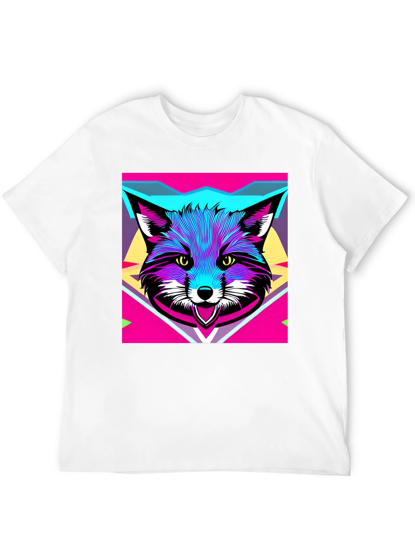 Vibrant Fox Graphic T-Shirt - Unique Animal Design