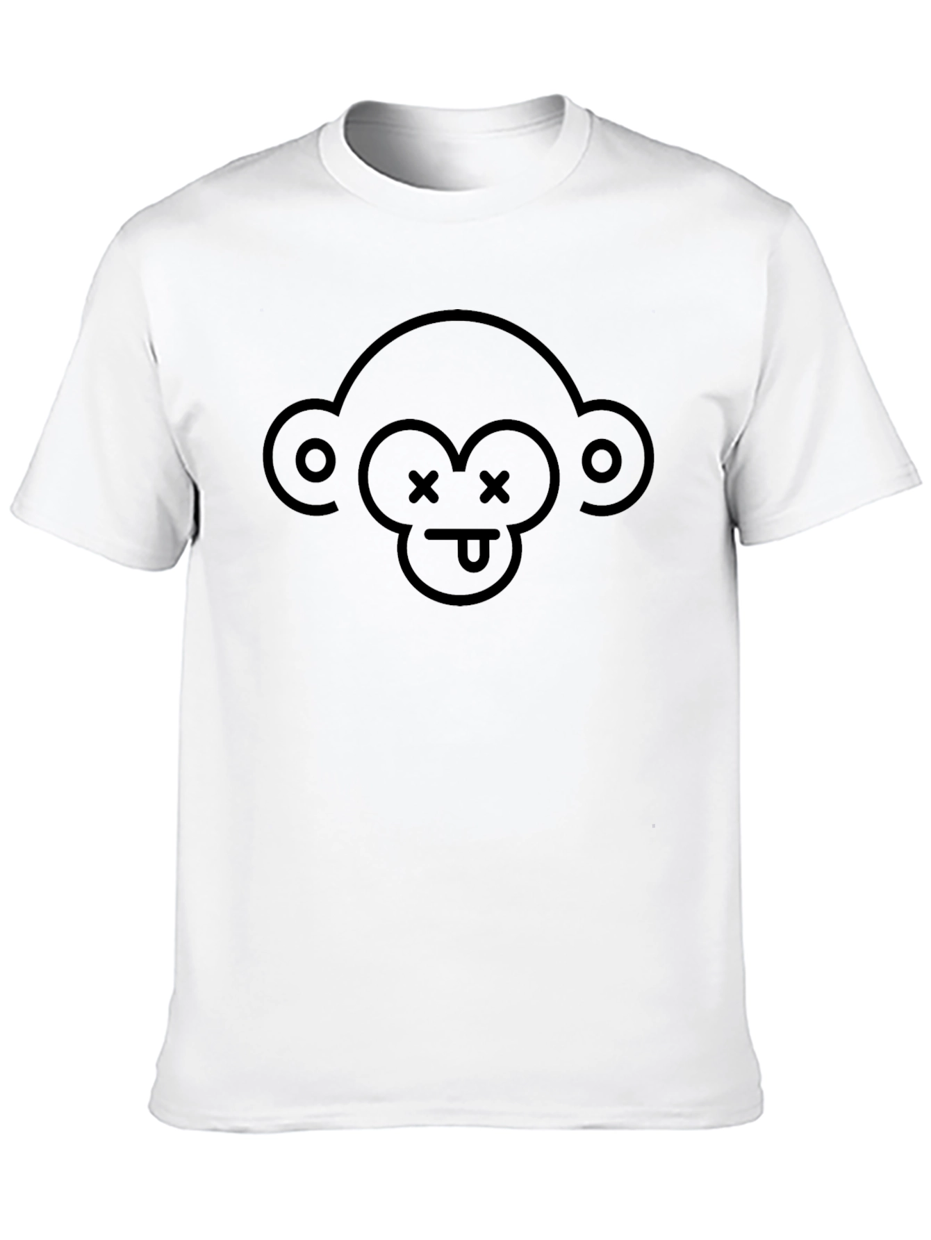 Monkey Face Graphic Tee - Black