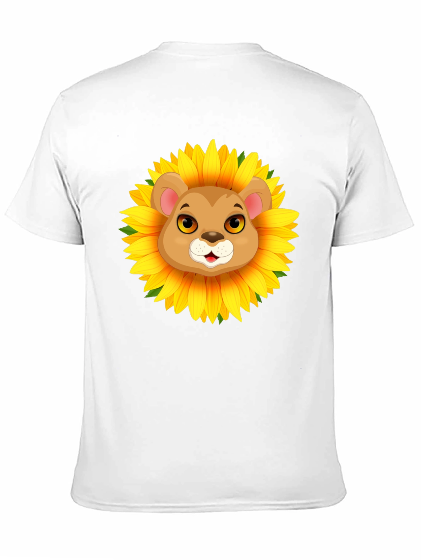 Lion Sunflower Graphic T-Shirt