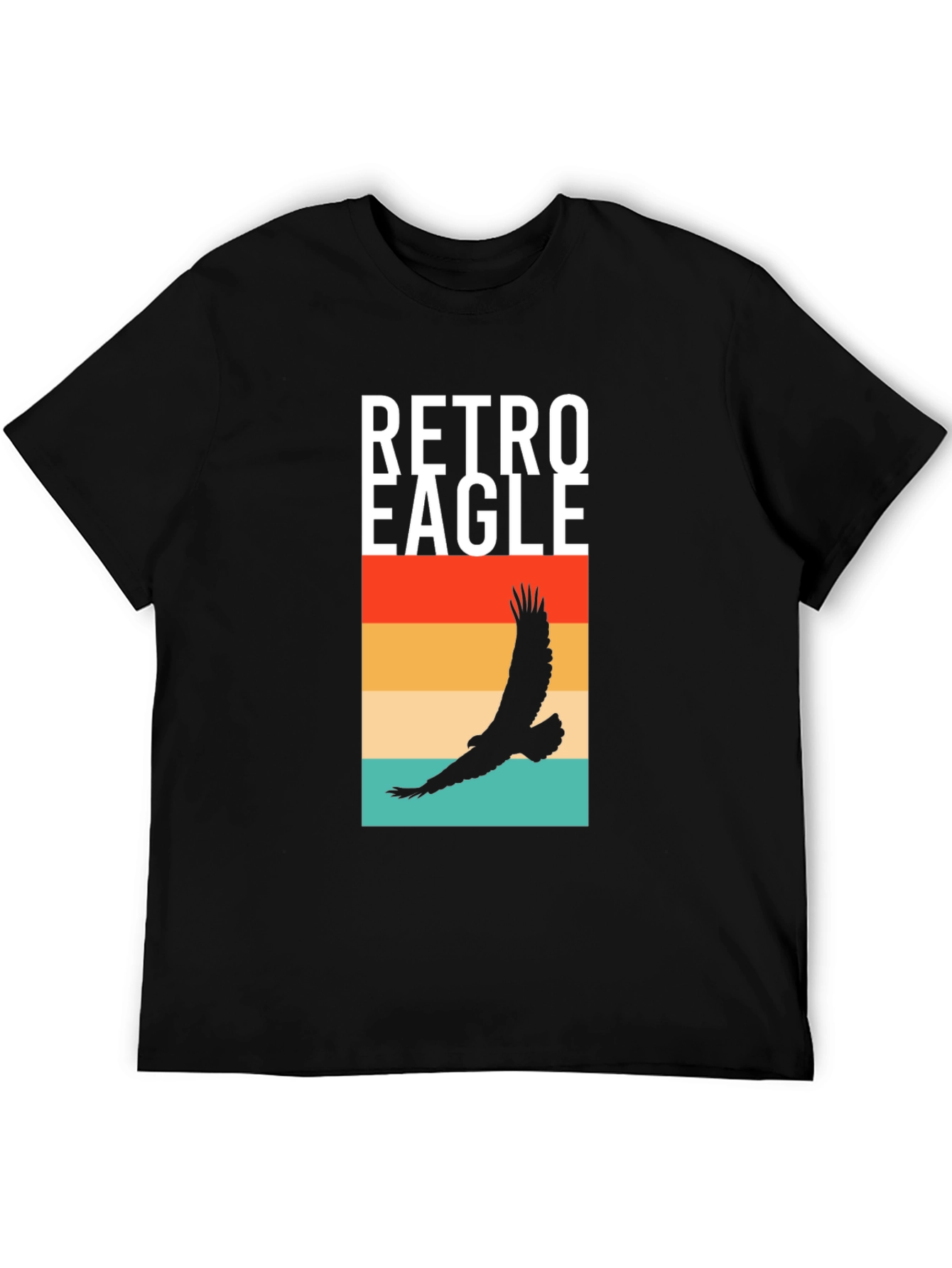 Retro Eagle Graphic T-Shirt - Black