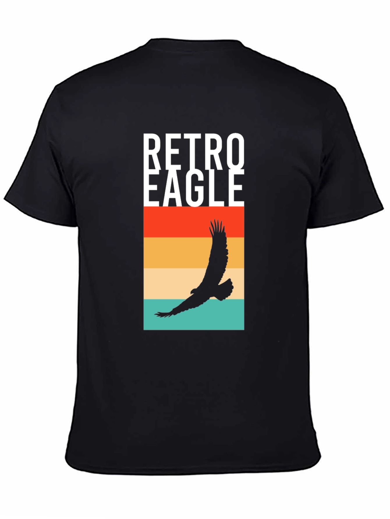Retro Eagle Graphic T-Shirt - Black