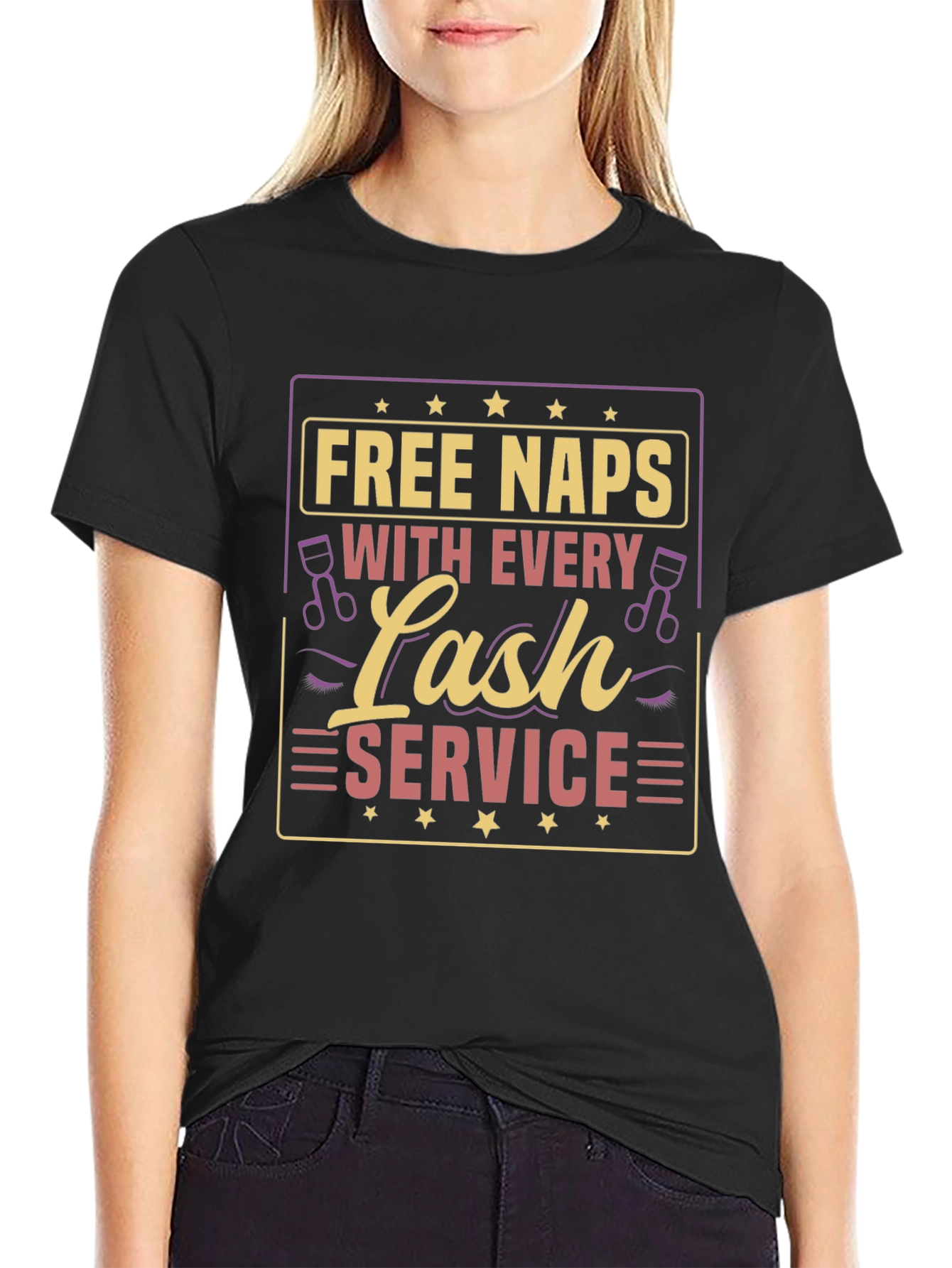 Free Naps Lash Service Graphic T-Shirt
