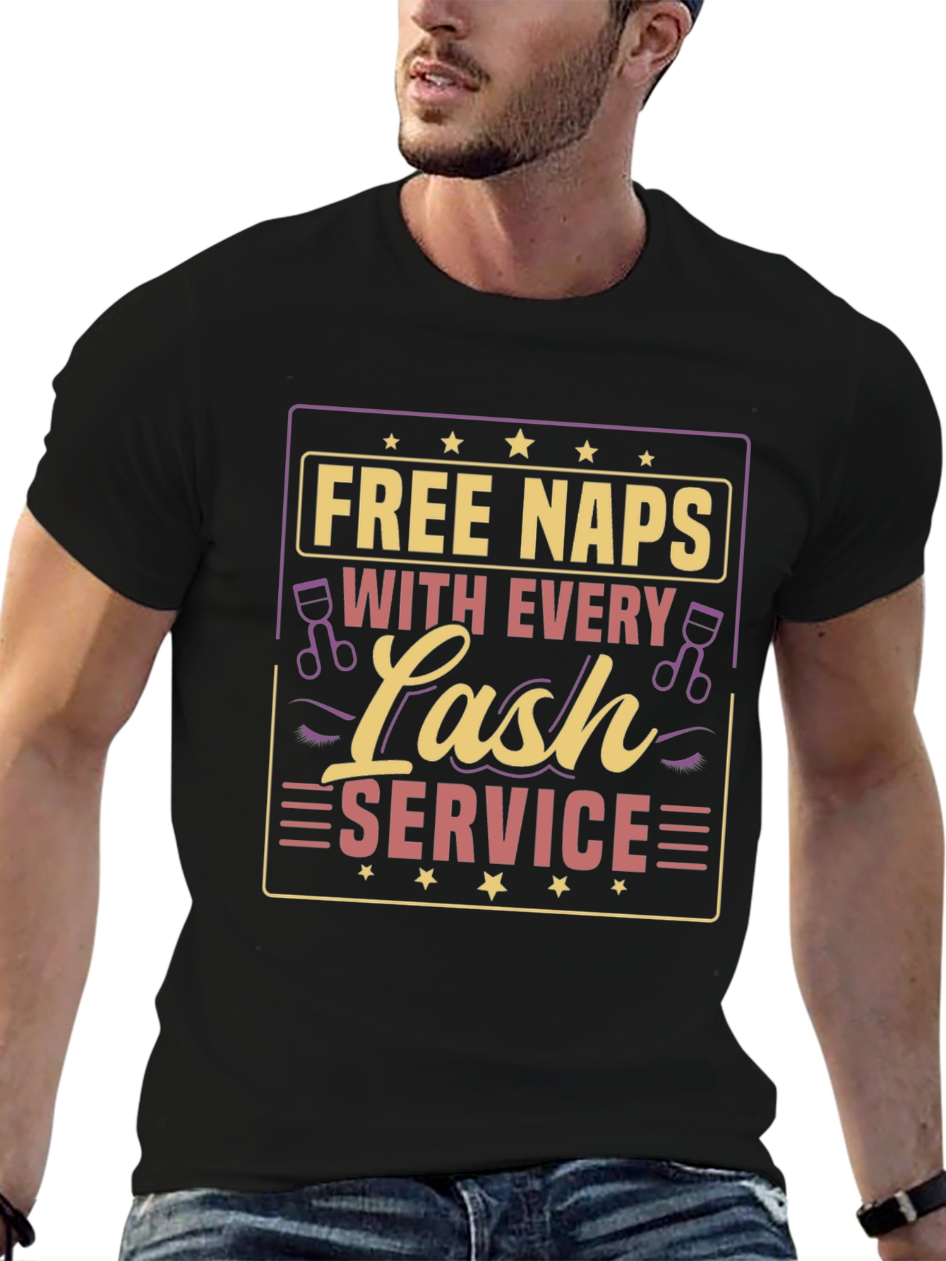 Free Naps Lash Service Graphic T-Shirt