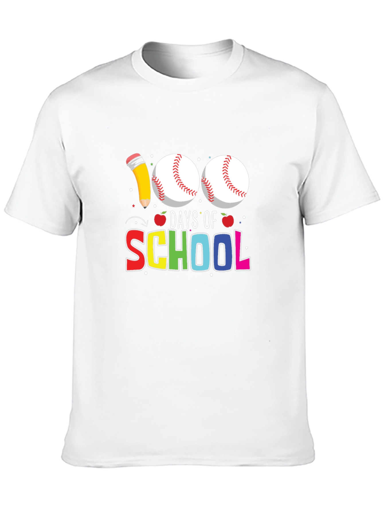 100 Days of School Baseball T-Shirt