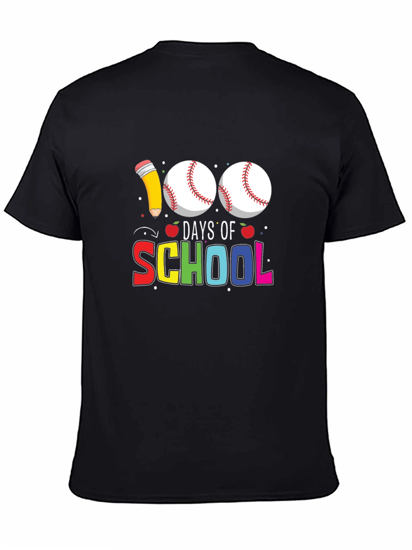 100 Days of School Baseball T-Shirt