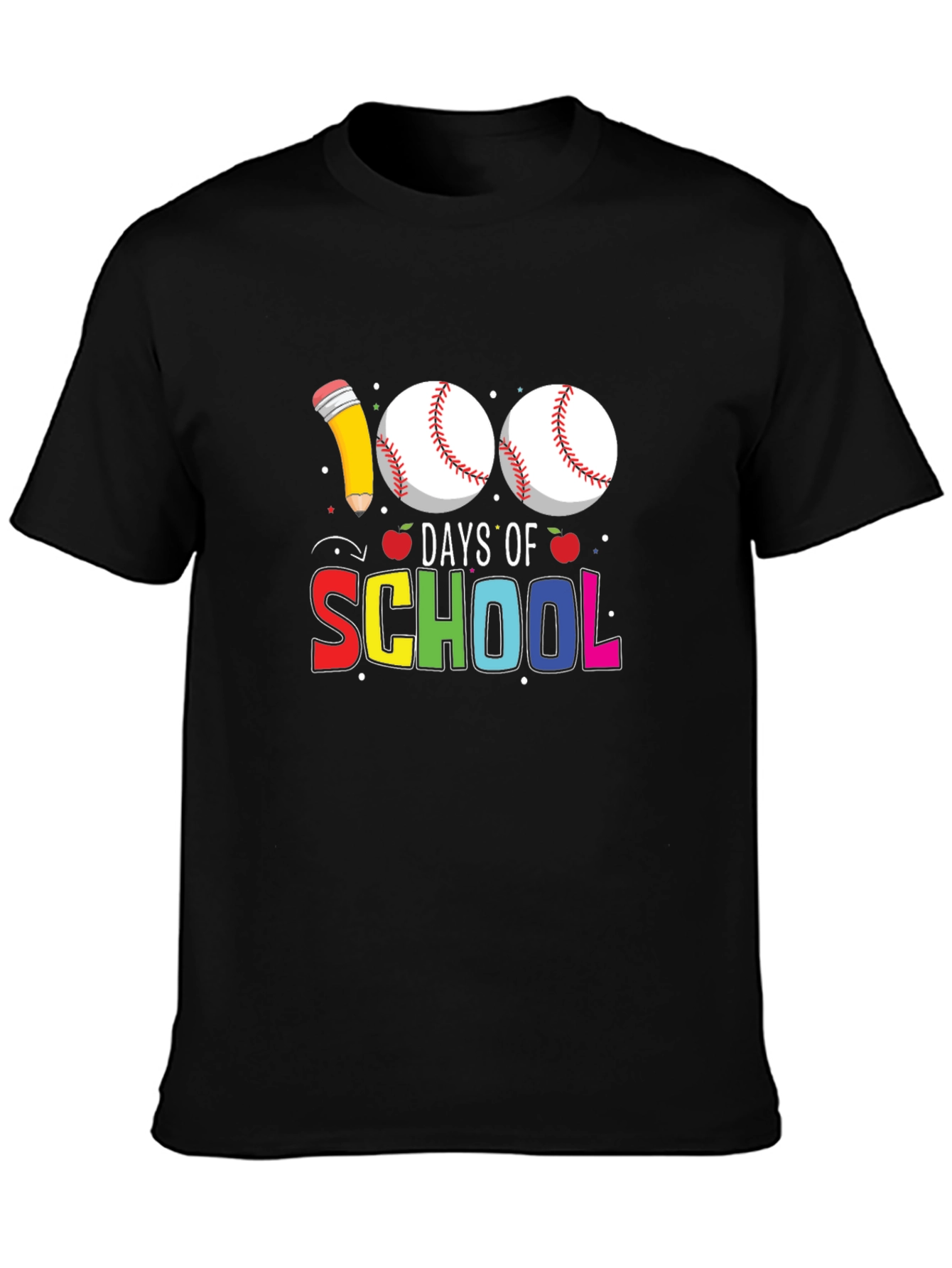 100 Days of School Baseball T-Shirt