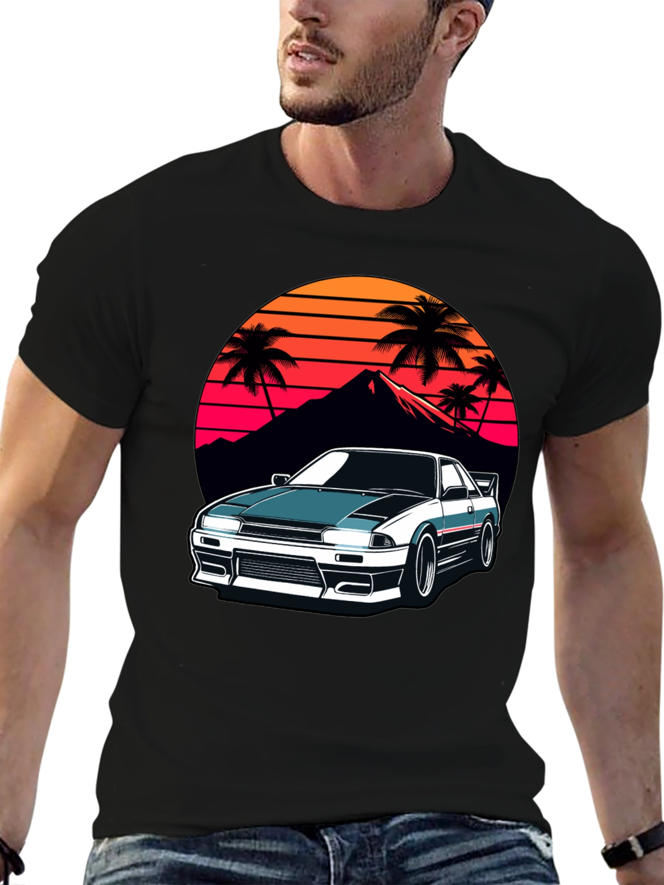 Retro Car Graphic T-Shirt