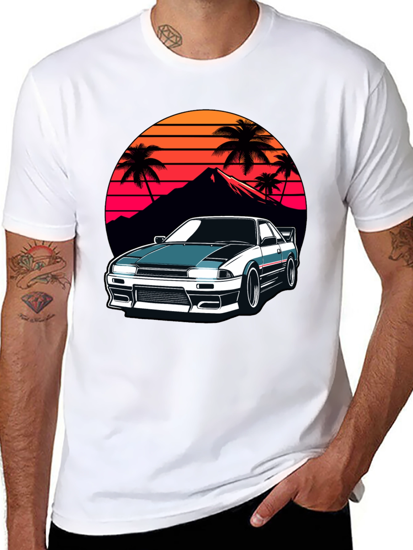 Retro Car Graphic T-Shirt