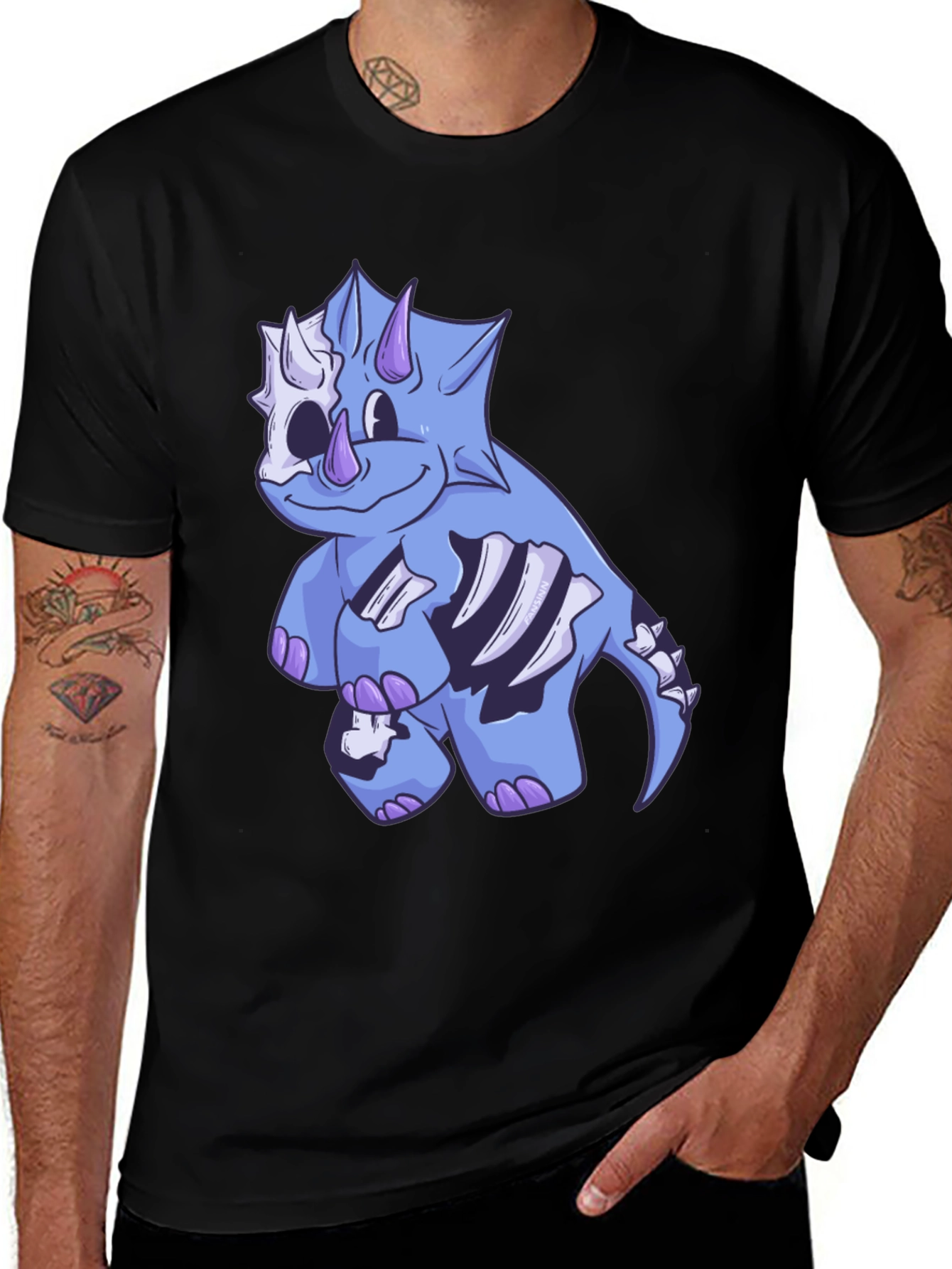 Cartoon Dinosaur Graphic Tee