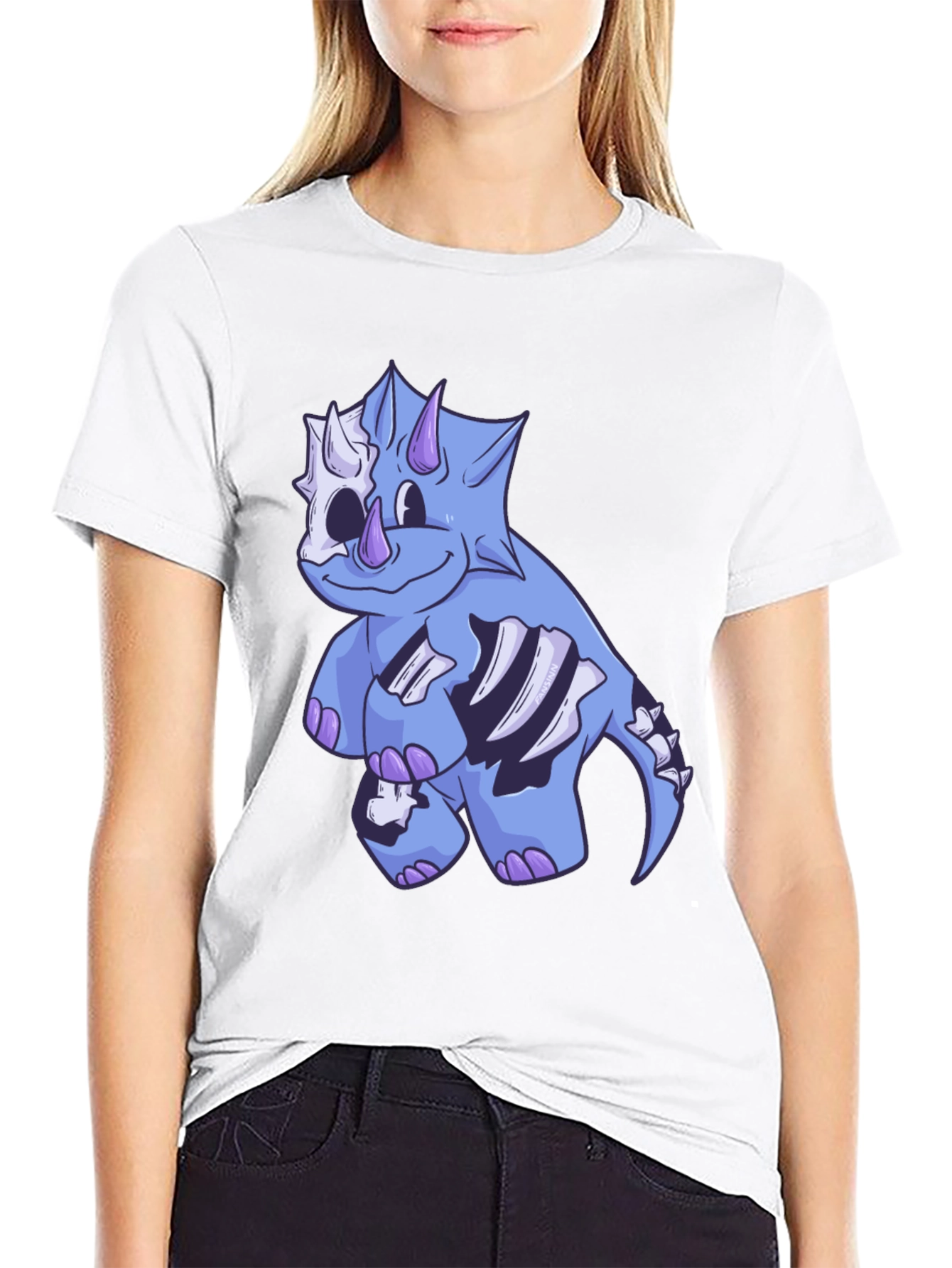 Cartoon Dinosaur Graphic Tee