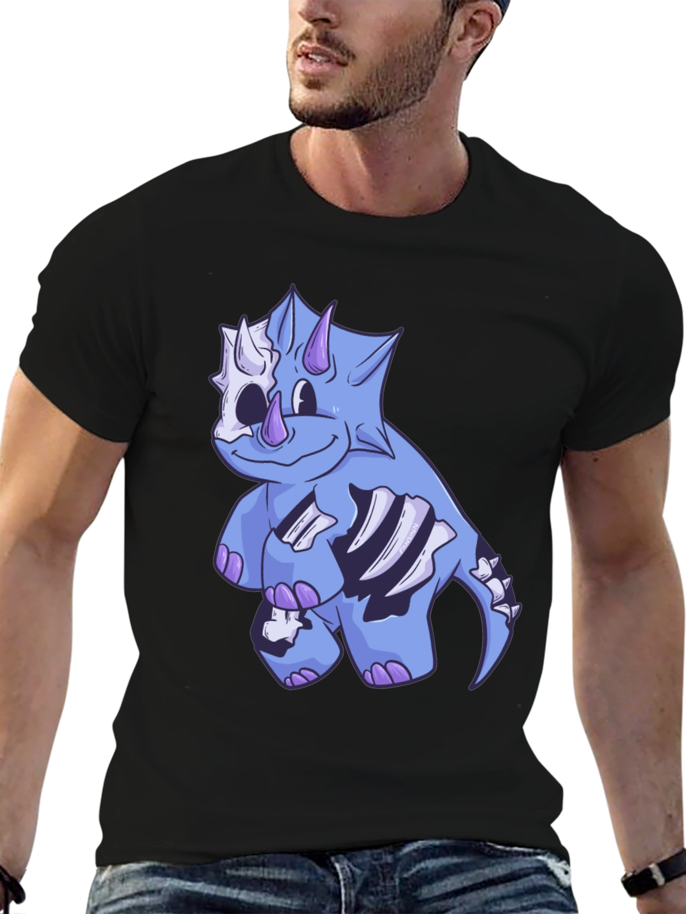 Cartoon Dinosaur Graphic Tee