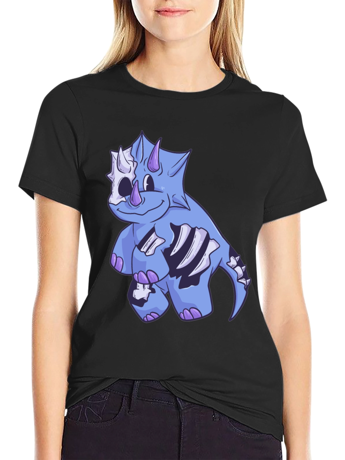 Cartoon Dinosaur Graphic Tee