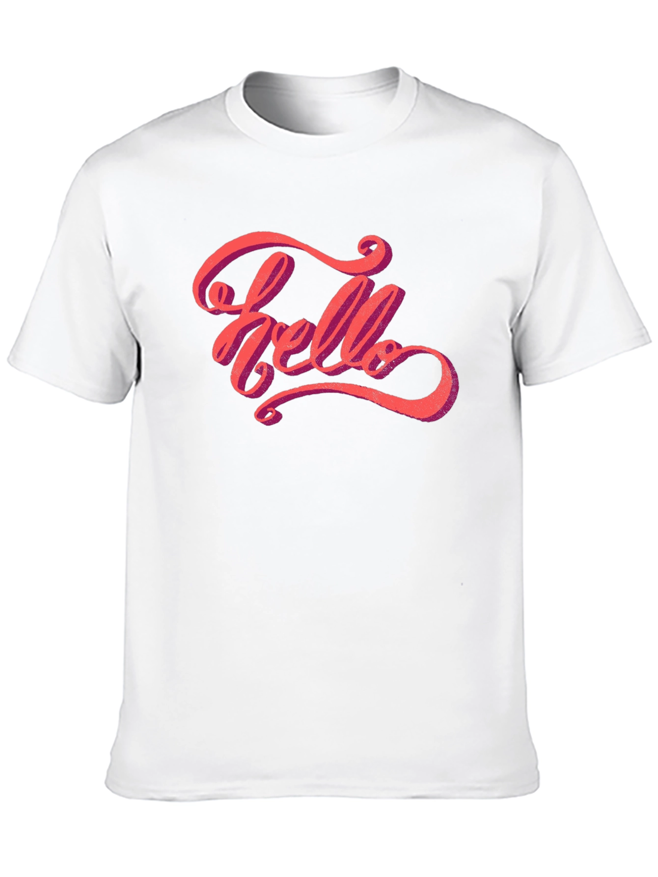 Hello Graphic Tee - Stylish Mens Black T-Shirt