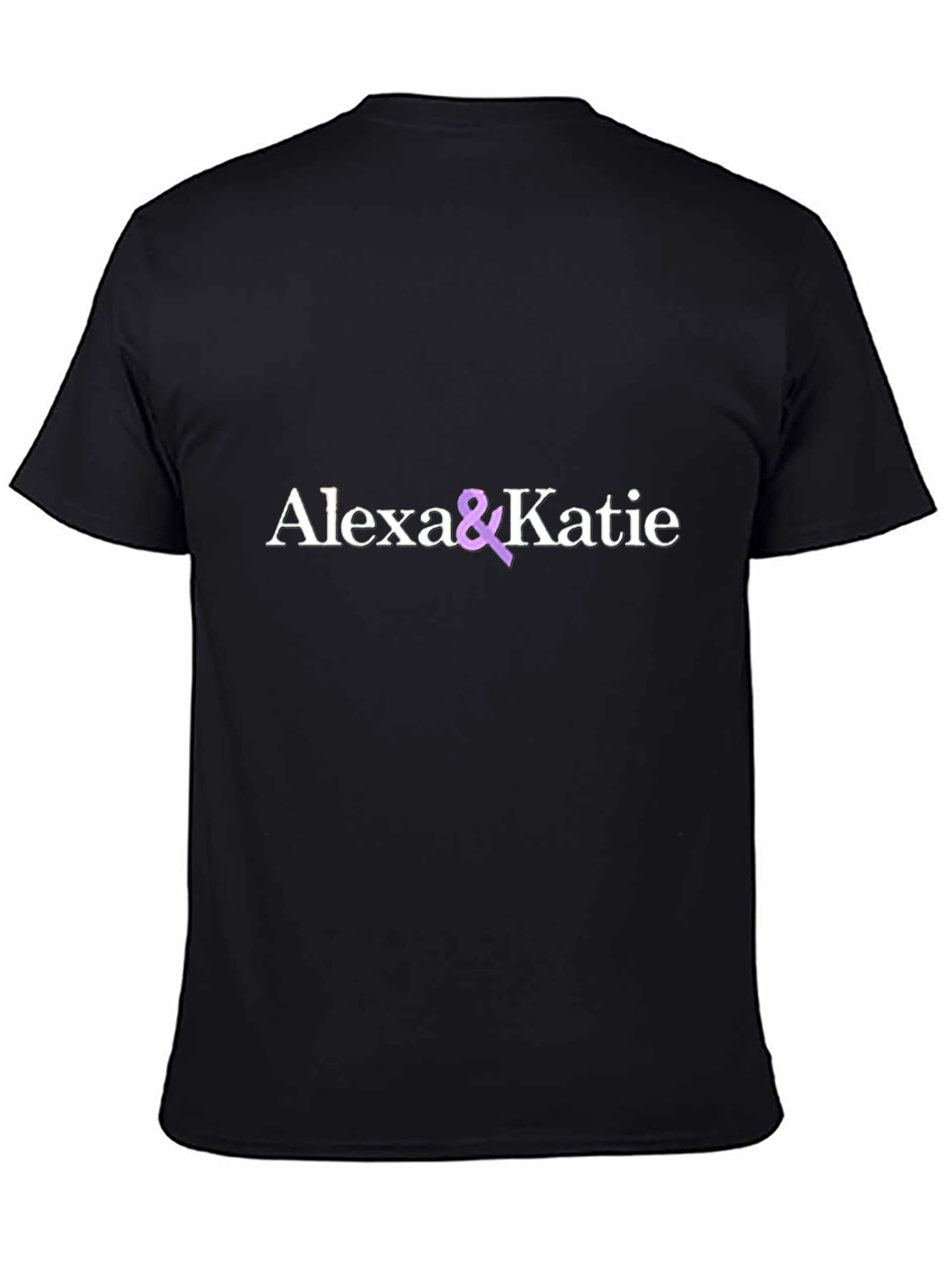 Alexa & Katie Graphic T-Shirt Black Cotton Blend