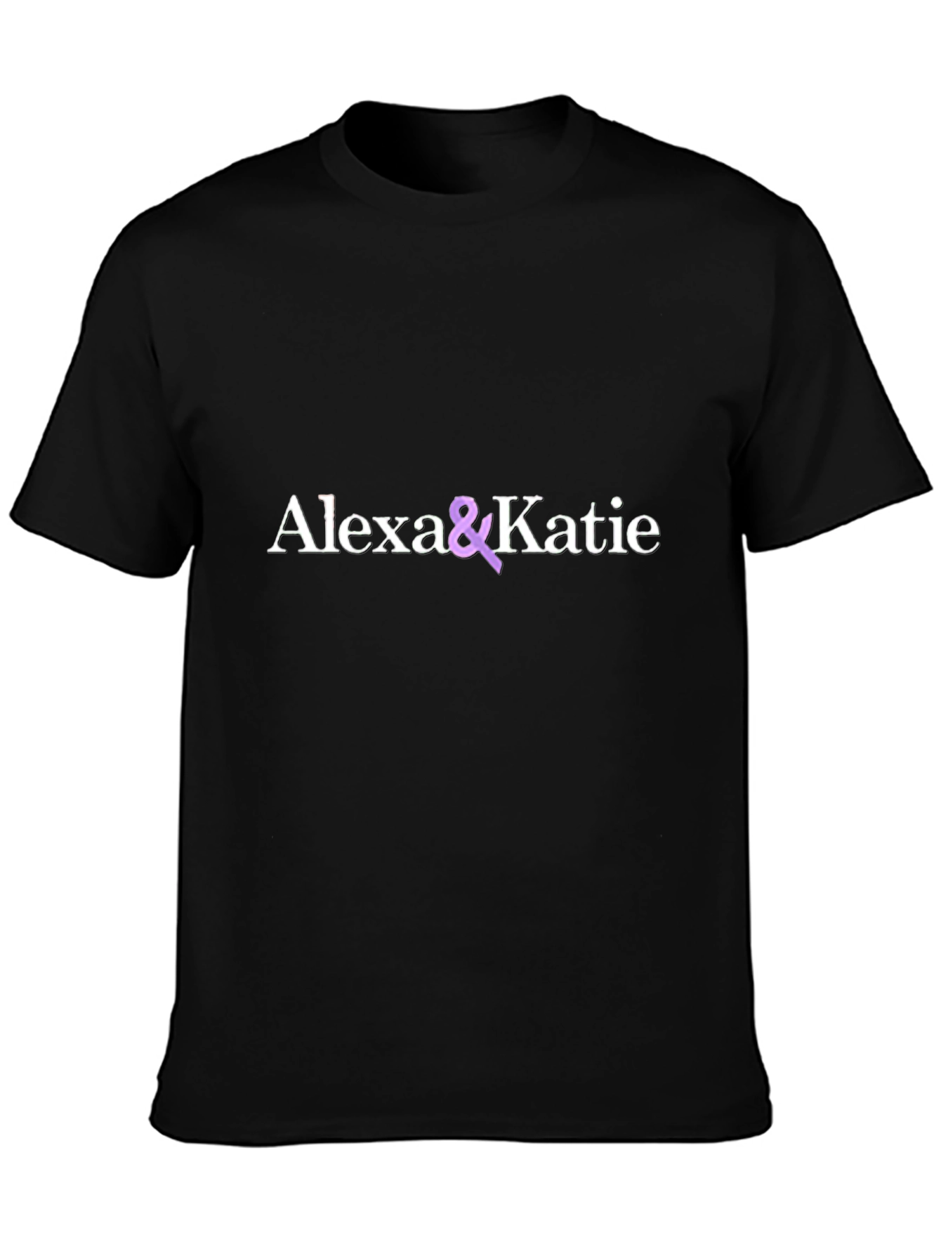 Alexa & Katie Graphic T-Shirt Black Cotton Blend
