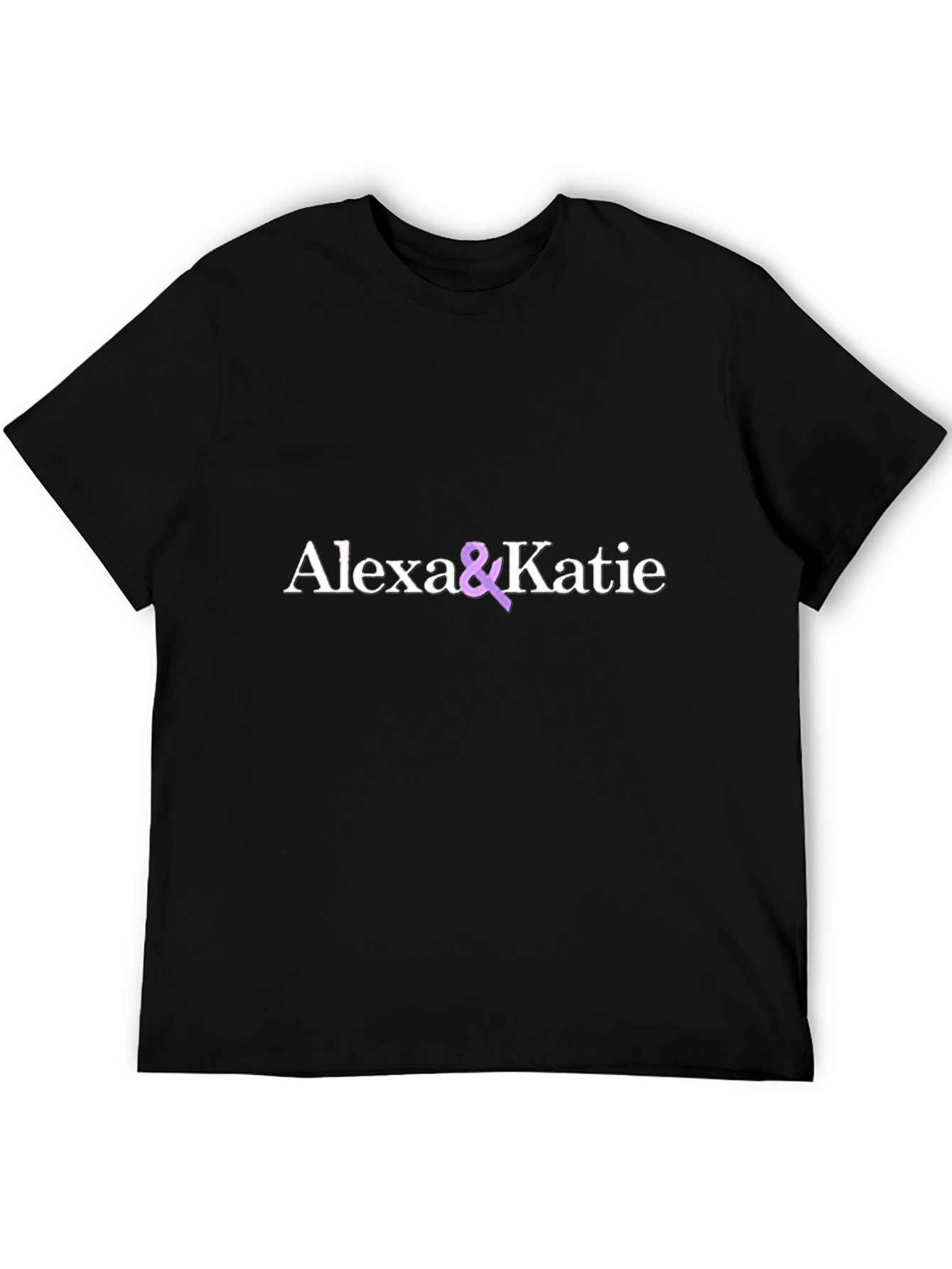 Alexa & Katie Graphic T-Shirt Black Cotton Blend