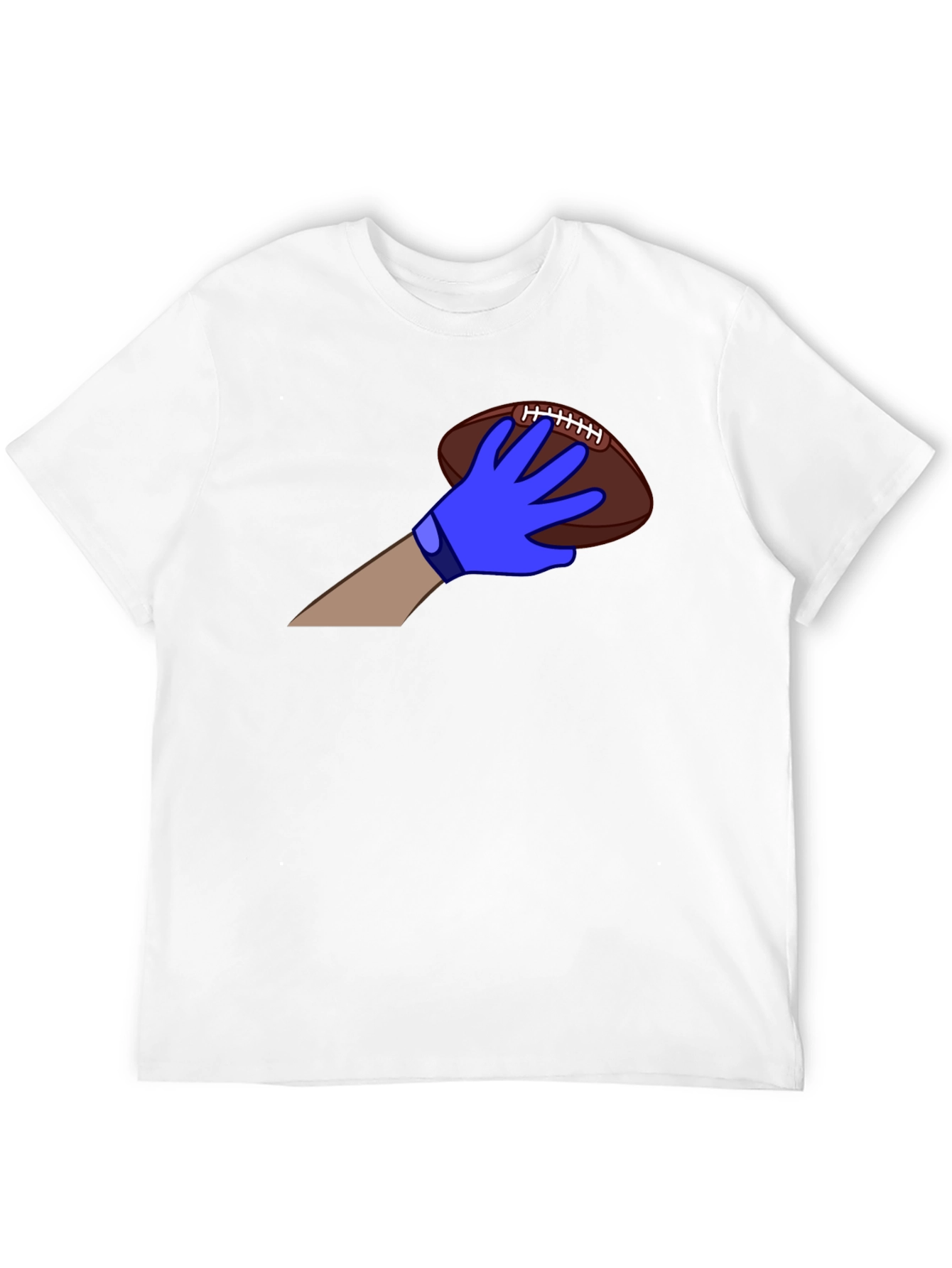 Football Fan T-Shirt - Blue Glove Catch