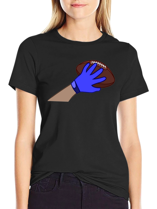 Football Fan T-Shirt - Blue Glove Catch