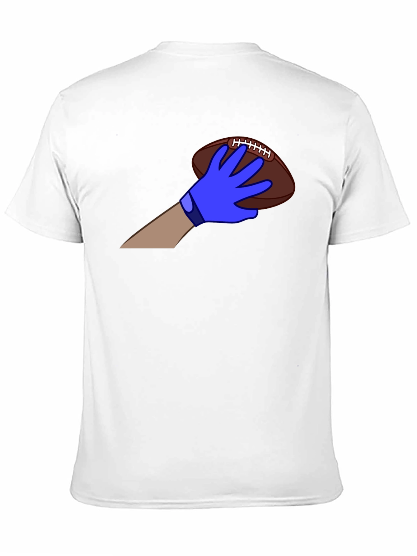 Football Fan T-Shirt - Blue Glove Catch