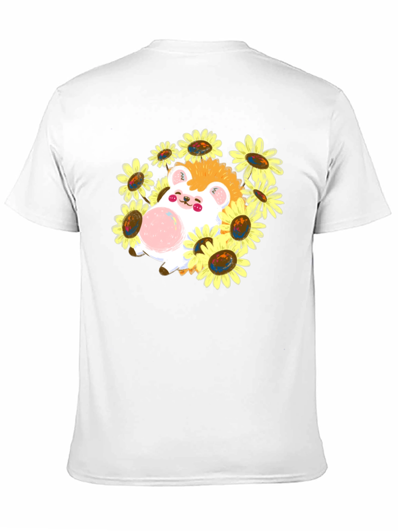 Cute Hedgehog Sunflower T-Shirt