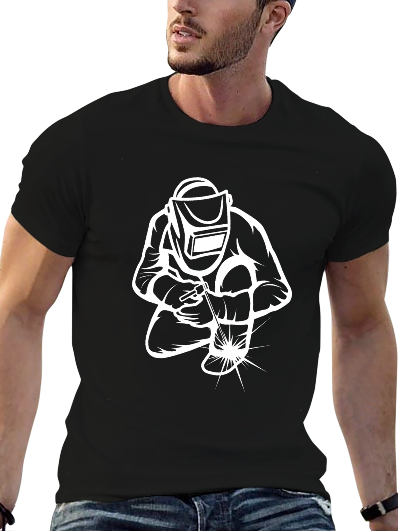 Welder T-Shirt Black Graphic Tee