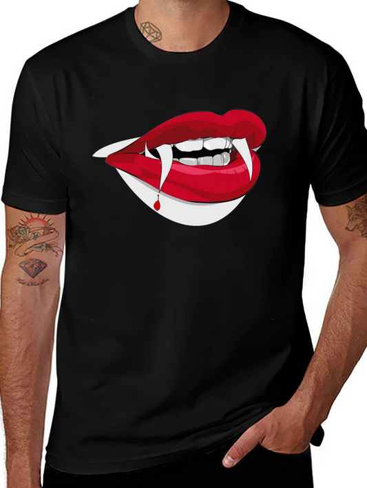 Vampire Lips Graphic Tee - Halloween Ready
