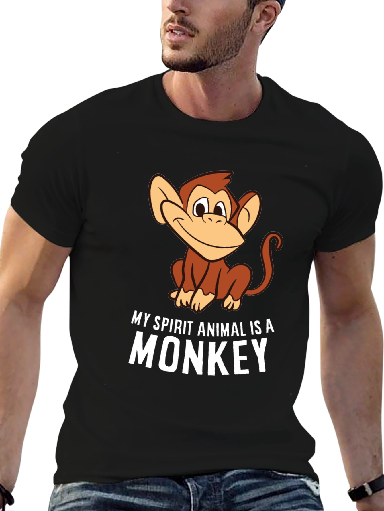 Funny Monkey Spirit Animal T-Shirt - Novelty Tee