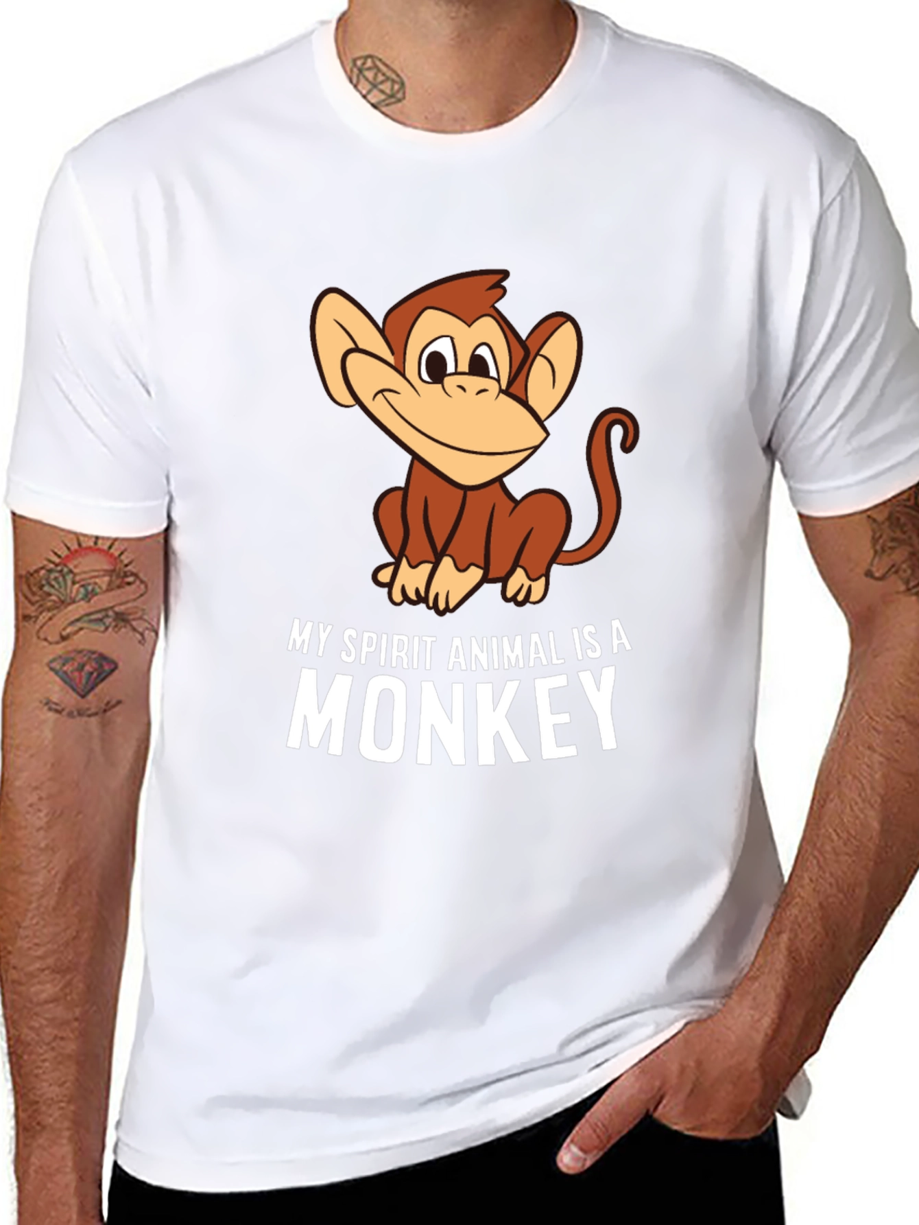Funny Monkey Spirit Animal T-Shirt - Novelty Tee