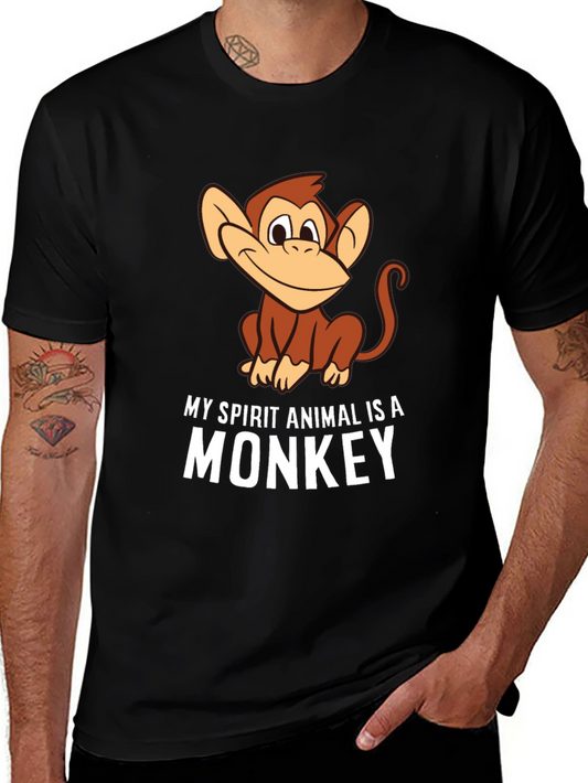 Funny Monkey Spirit Animal T-Shirt - Novelty Tee
