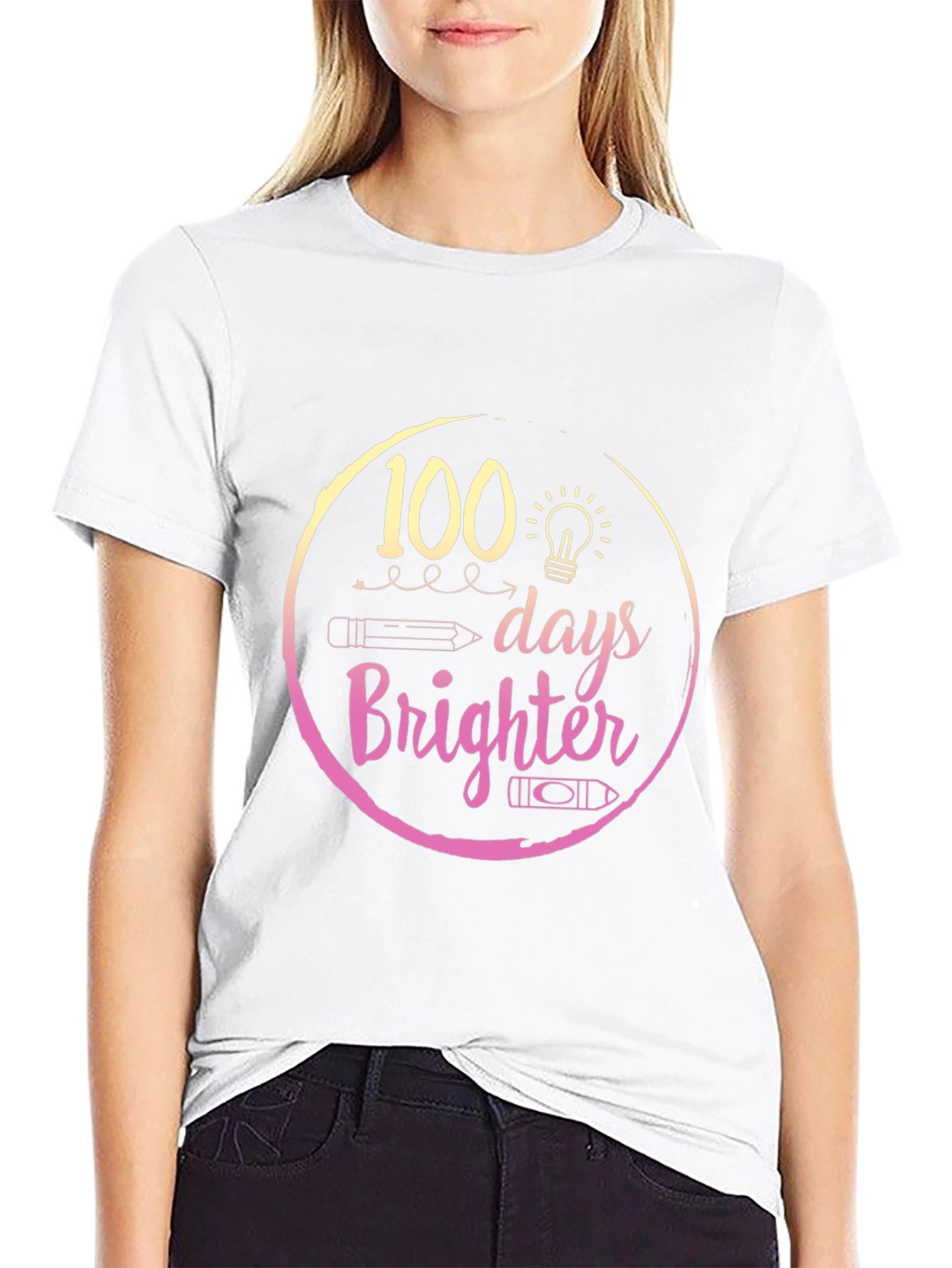 100 Days Brighter Black T-Shirt