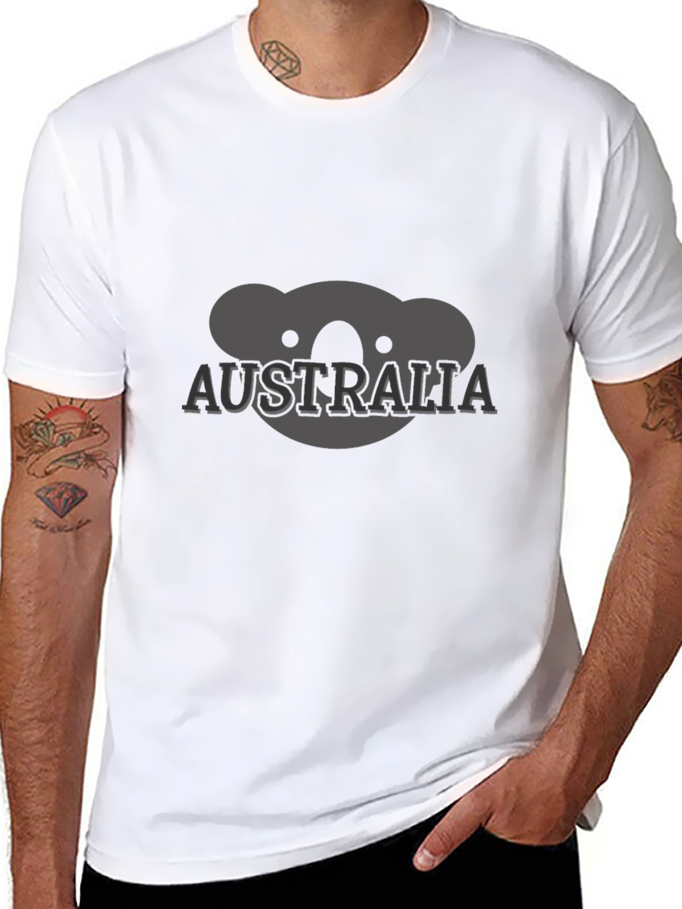 Australia Koala Graphic Tee - Black