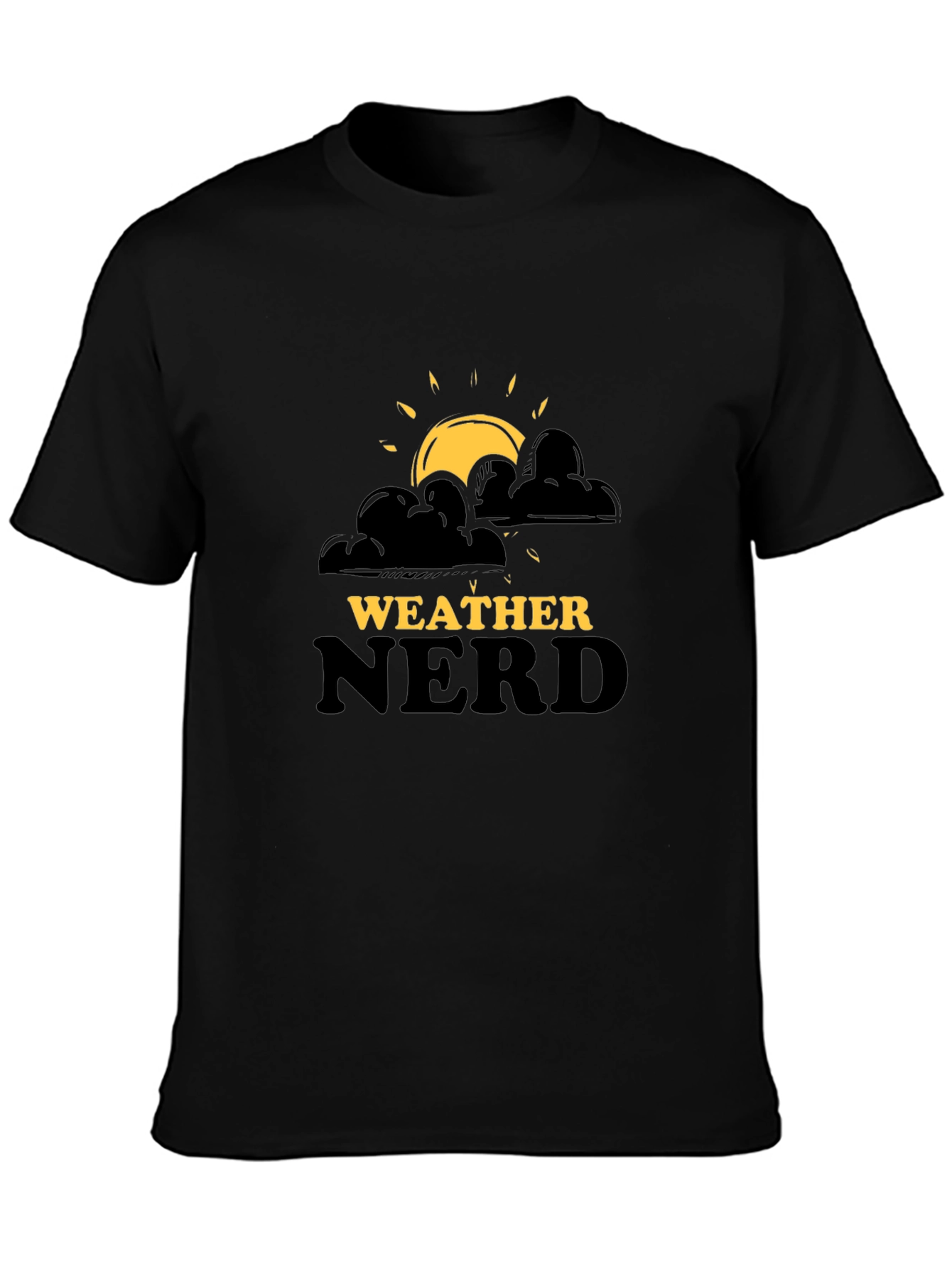 Weather Nerd Graphic T-Shirt - Black